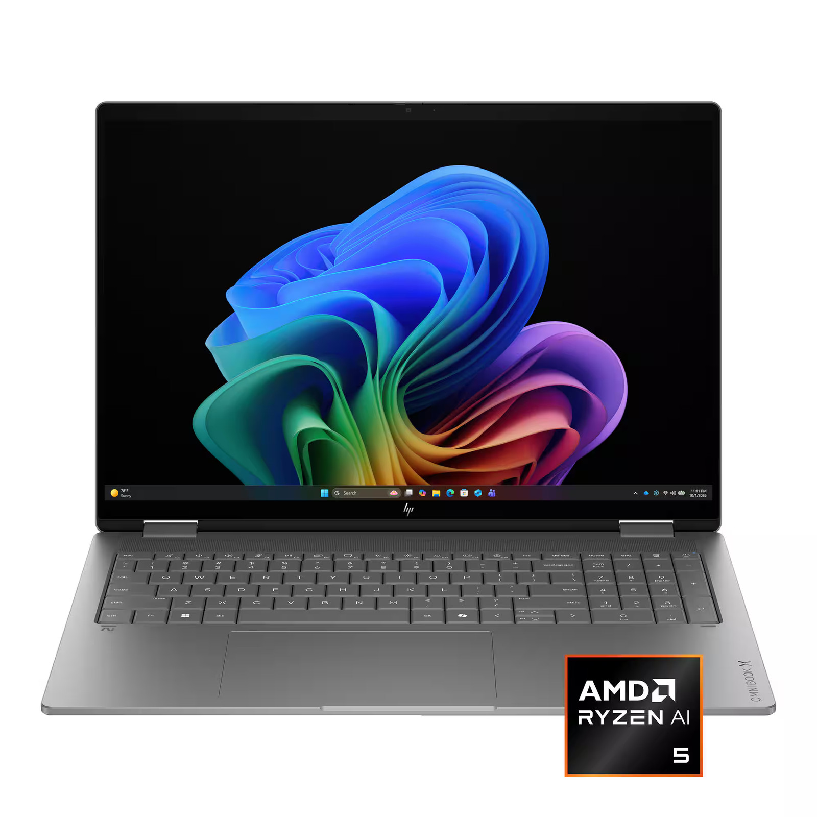 HP – OmniBook X Flip 2-in-1 – 16″ 2K OLED Touchscreen Laptop – AMD Ryzen AI 5…