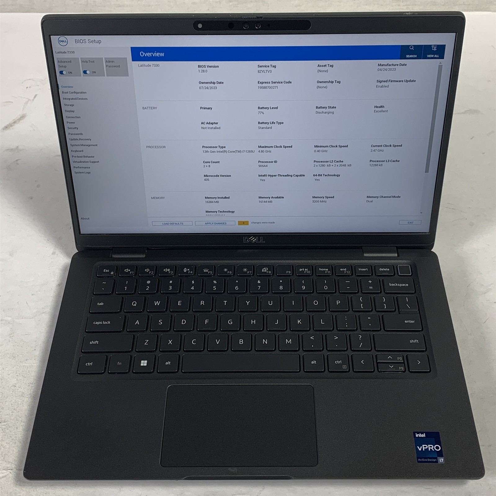 Dell Latitude 7330 13.3″ Laptop i7-1265U 3.6GHz – 16GB – 512GB NVMe SSD – Win 11