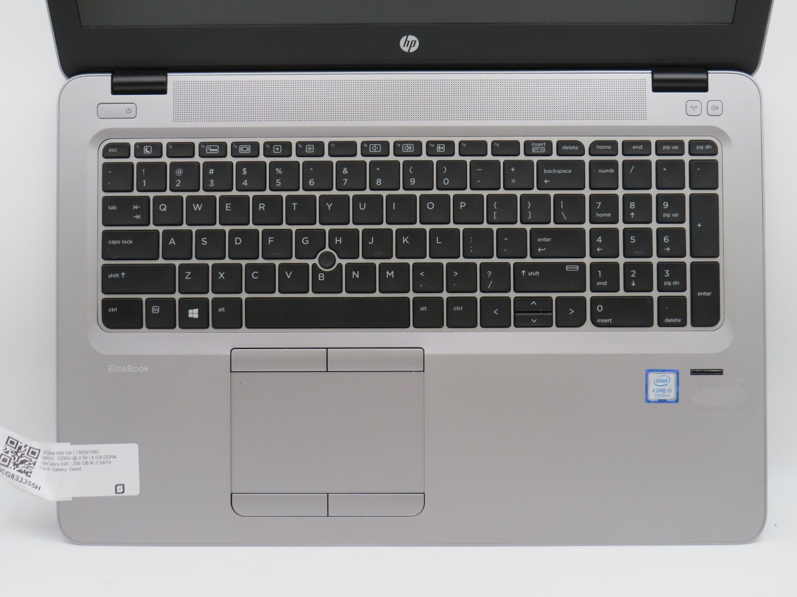 HP Elitebook 850 G4 i5-7200U @ 2.5GHz 8GB DDR4 256GB SSD 15″ No OS