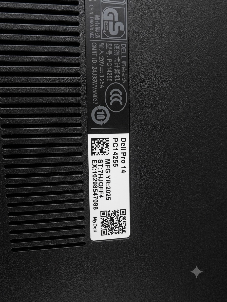 Dell Pro 14 PC14255 Notebook AMD Ryzen 5 2nd Gen 14in 2025 Black Webcam