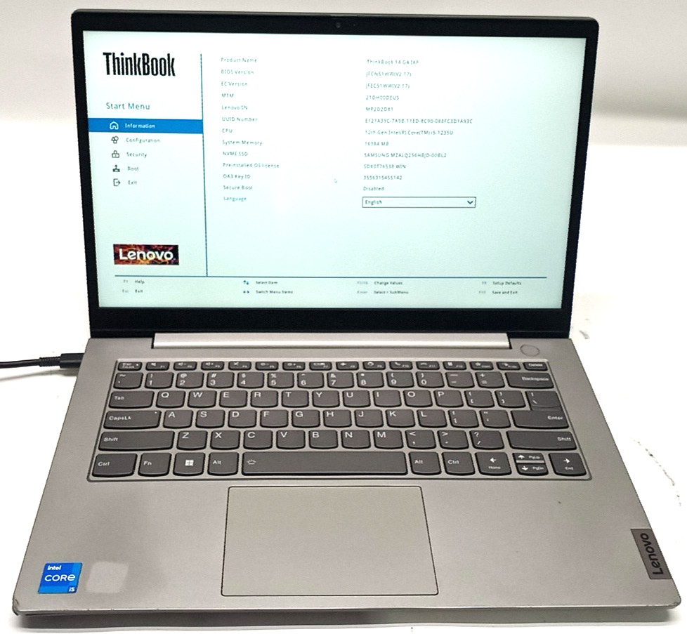 Lenovo ThinkBook 14 G4 IAP TOUCH i5-1235u 16GB/256GB NVMe Win11P No Batt MC069*