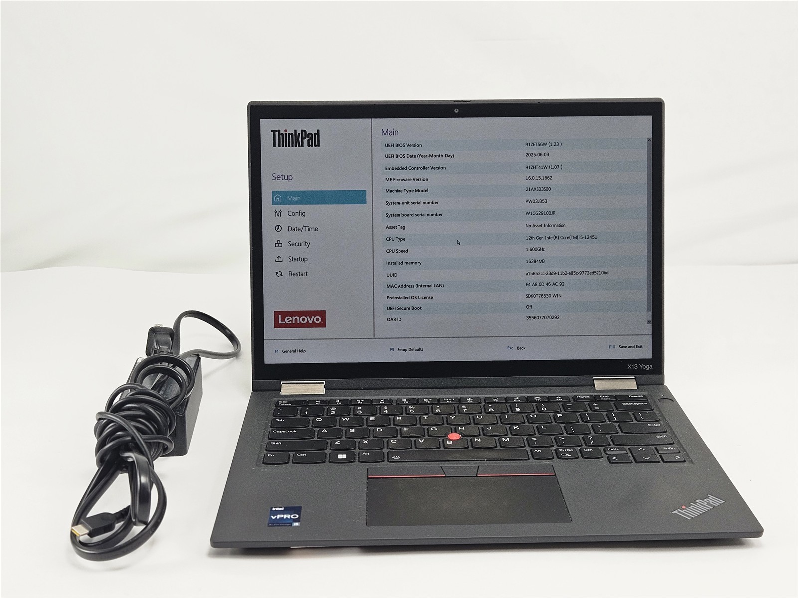 Lenovo ThinkPad X13 Yoga Gen 3 i5-1245U 16GB 256GB HDMI Thunderbolt 4