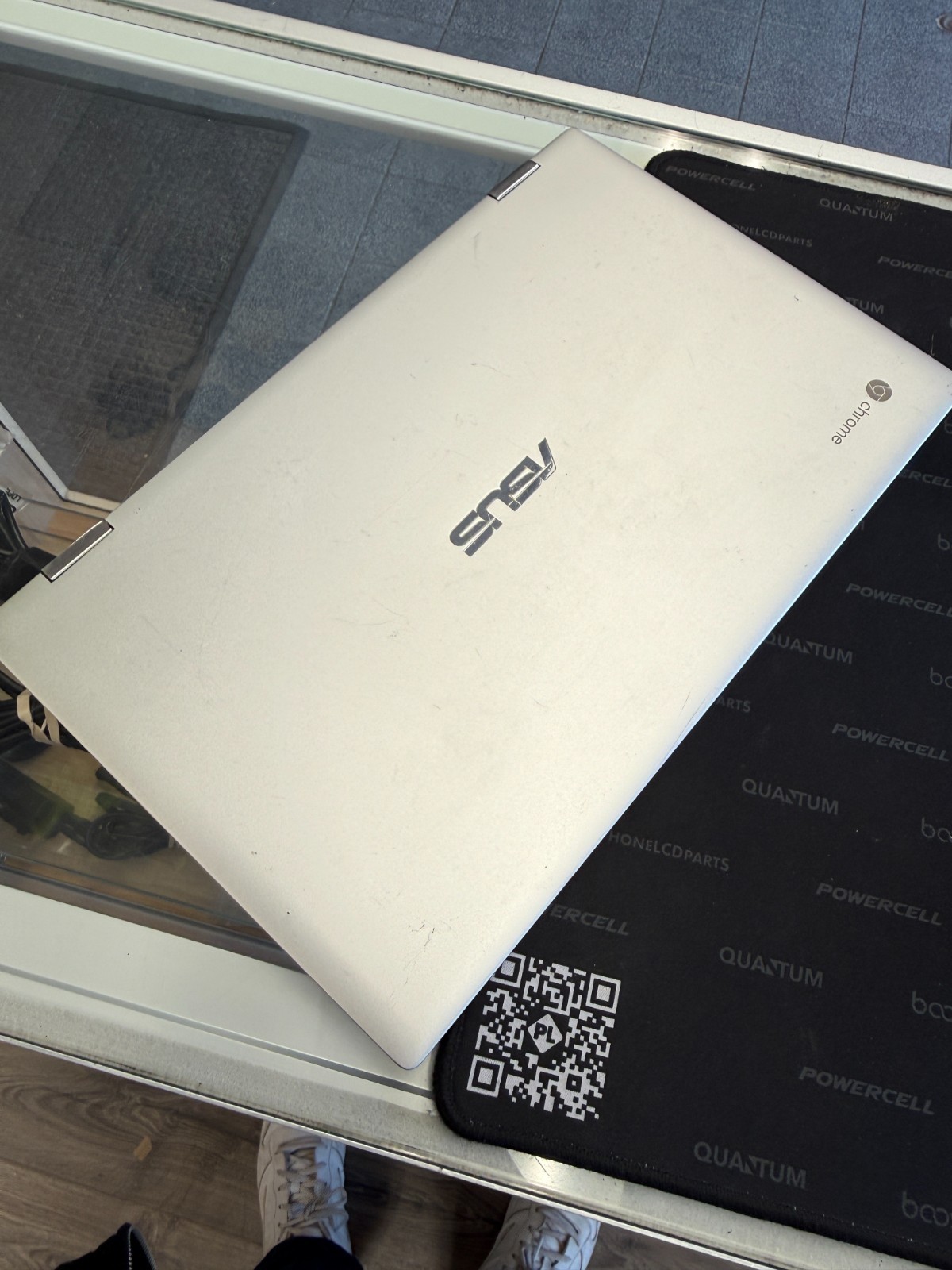 ASUS C434T silver laptop for parts or repair, READ DESCRIPTION