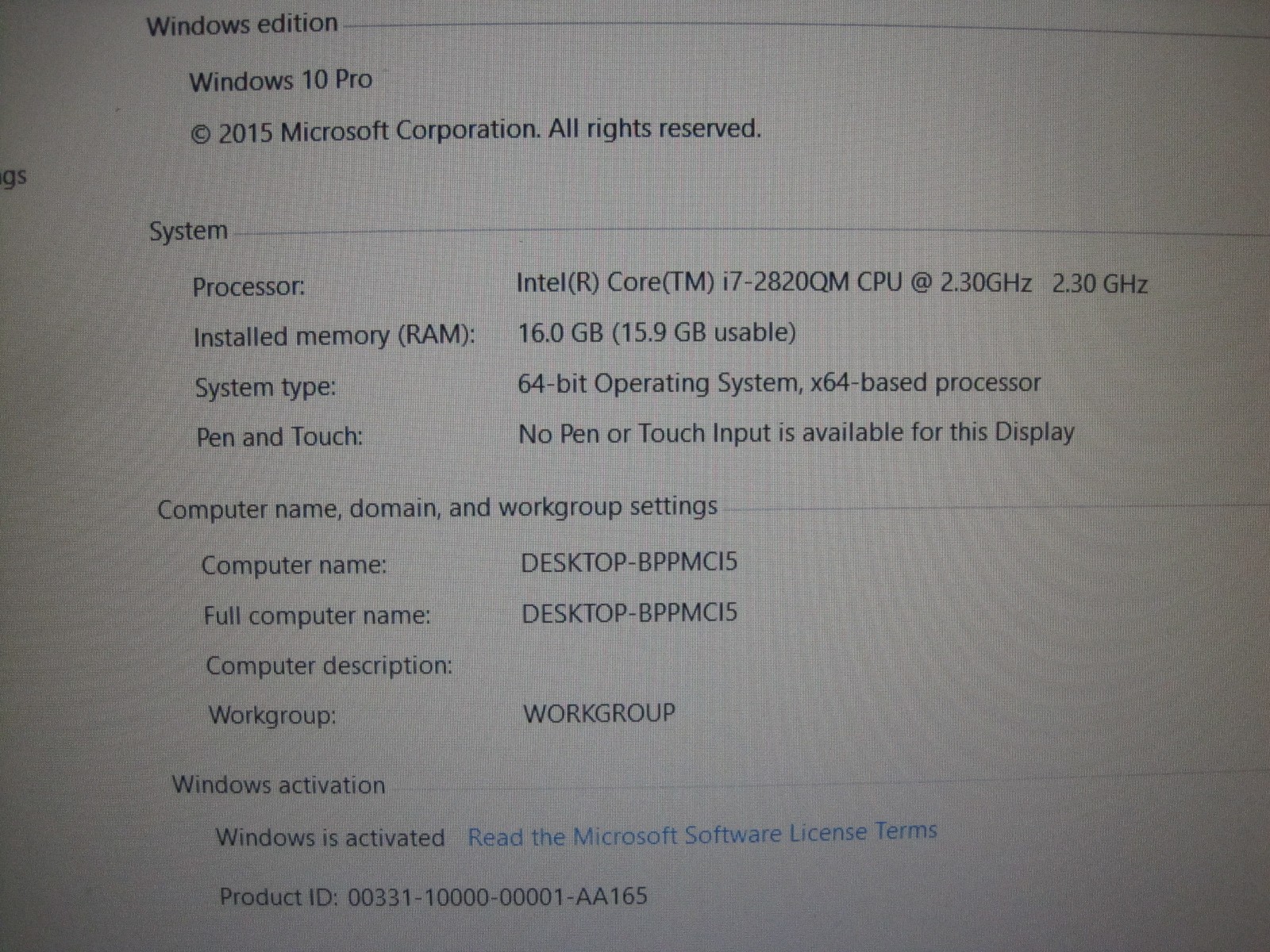 Dell Precision M4600 15.6″ Intel i7-2820QM CPU 2.30GHz/ 16GB ram/ 256GB **READ**
