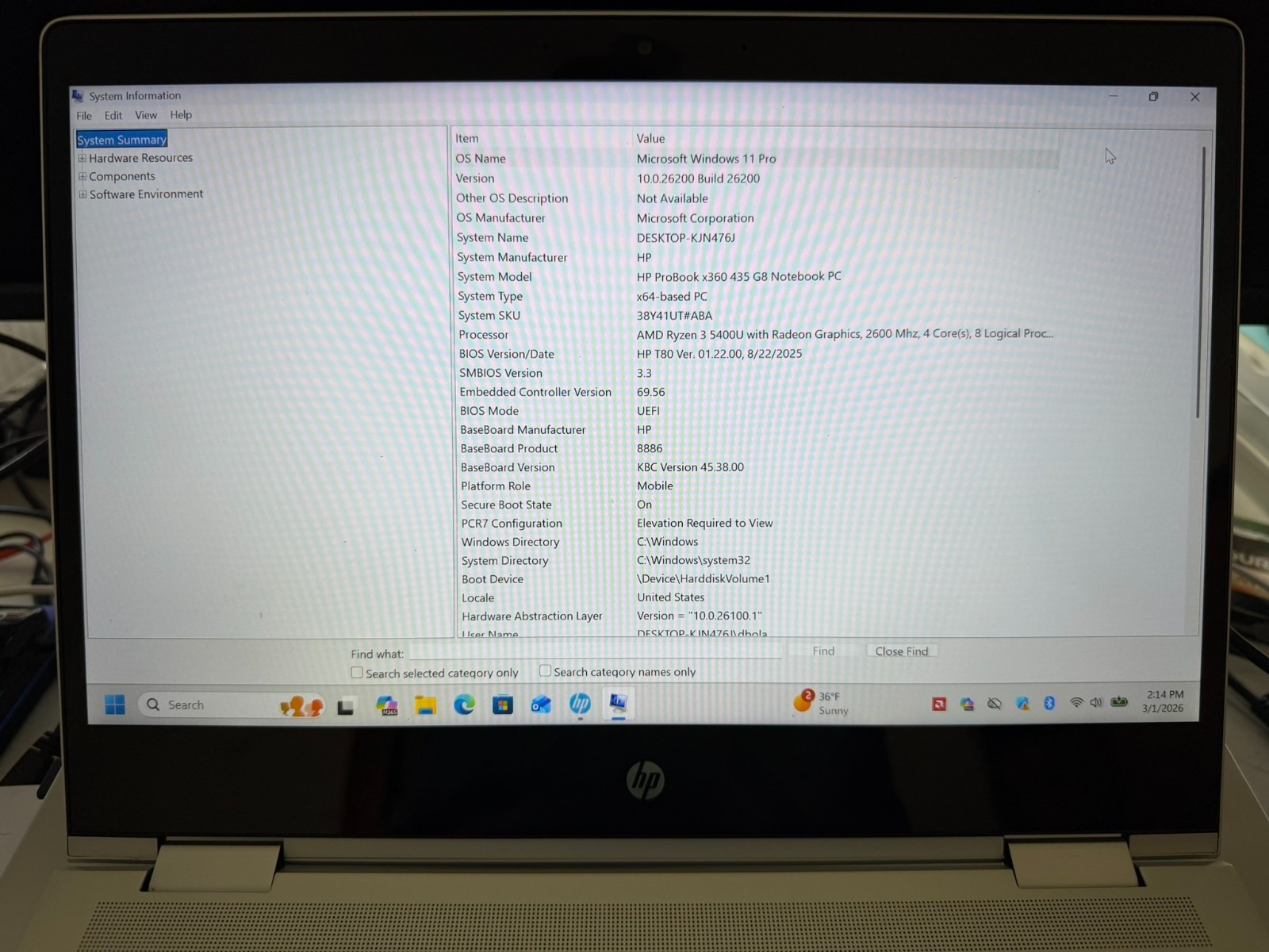 HP ProBook x360 435 G8 13.3” FHD Touch AMD Ryzen 3 PRO 5400U 16GB 512GB SSD W11P