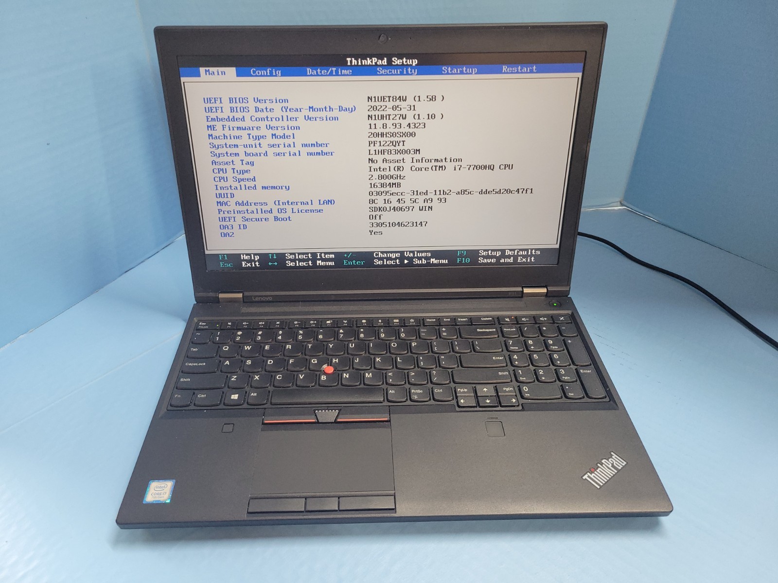 Lot of 4 Lenovo Thinkpad P50 P51 Laptop i7 16GB 15.6″ FHD 512gb For Part