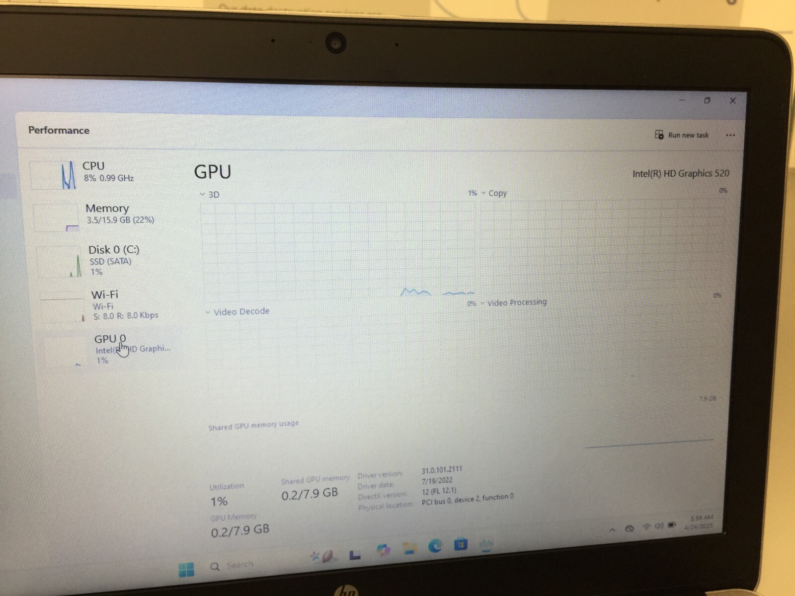 HP EliteBook 850 G3 15.6″ (256GB Core i5 6th gen 2.30GHz 16GB RAM WIN 11 PRO