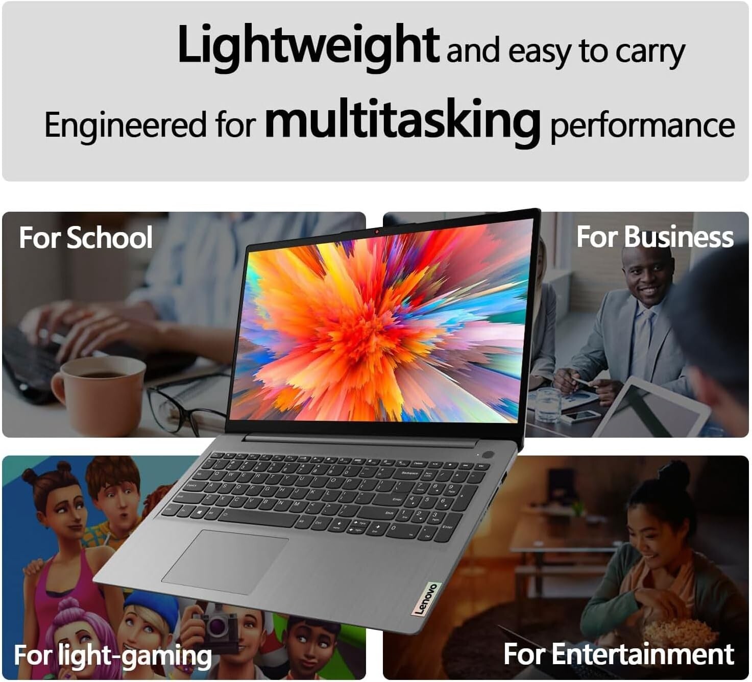 Lenovo Slim Laptop 15.6″ Intel N4500 Up to 36GB RAM & 2TB SSD Win11 PRO+OFFICE