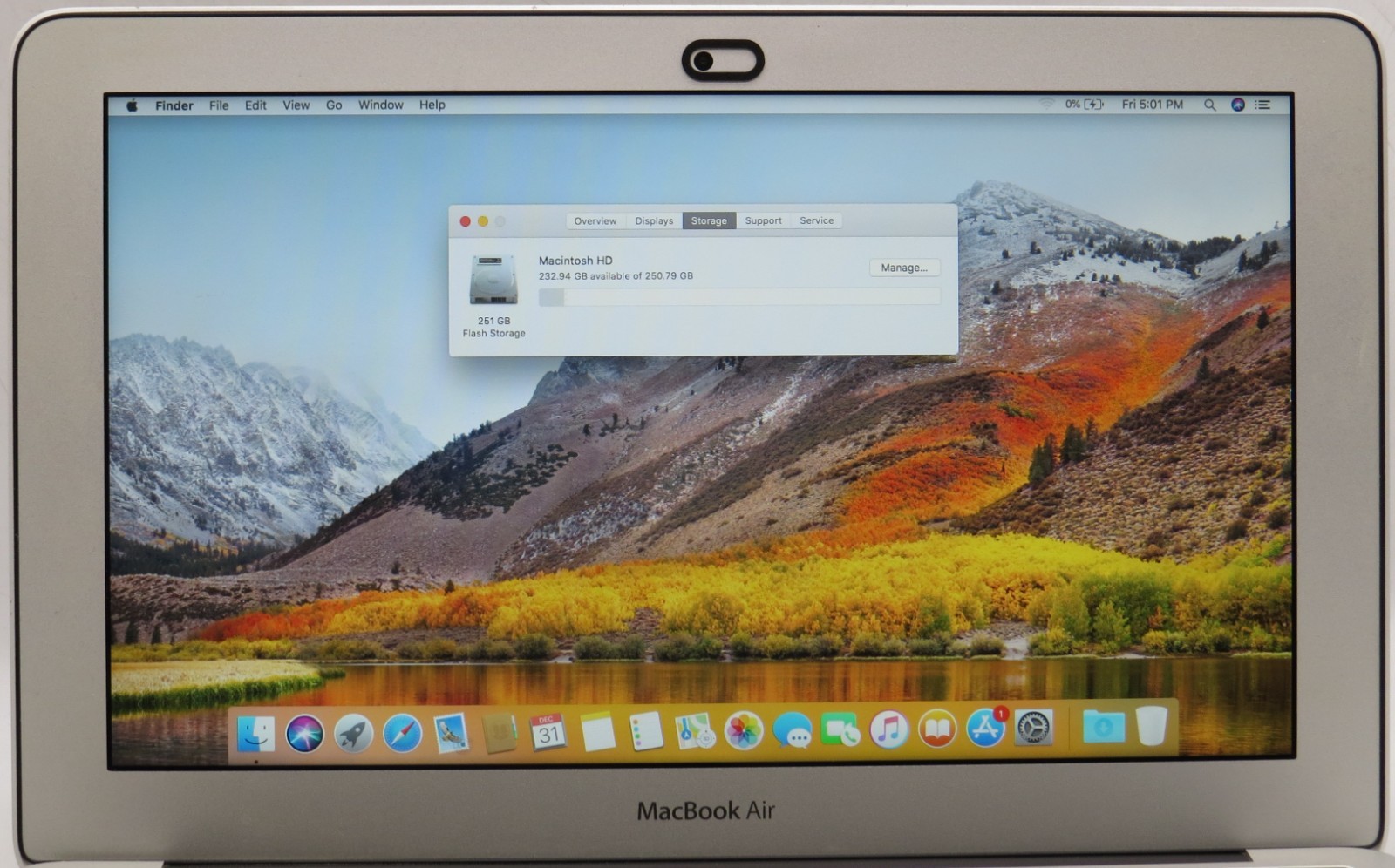 2012 MacBook Air A1465 | i7-3667U | 8GB DDR3 RAM | 256GB HDD | macOS 10.13