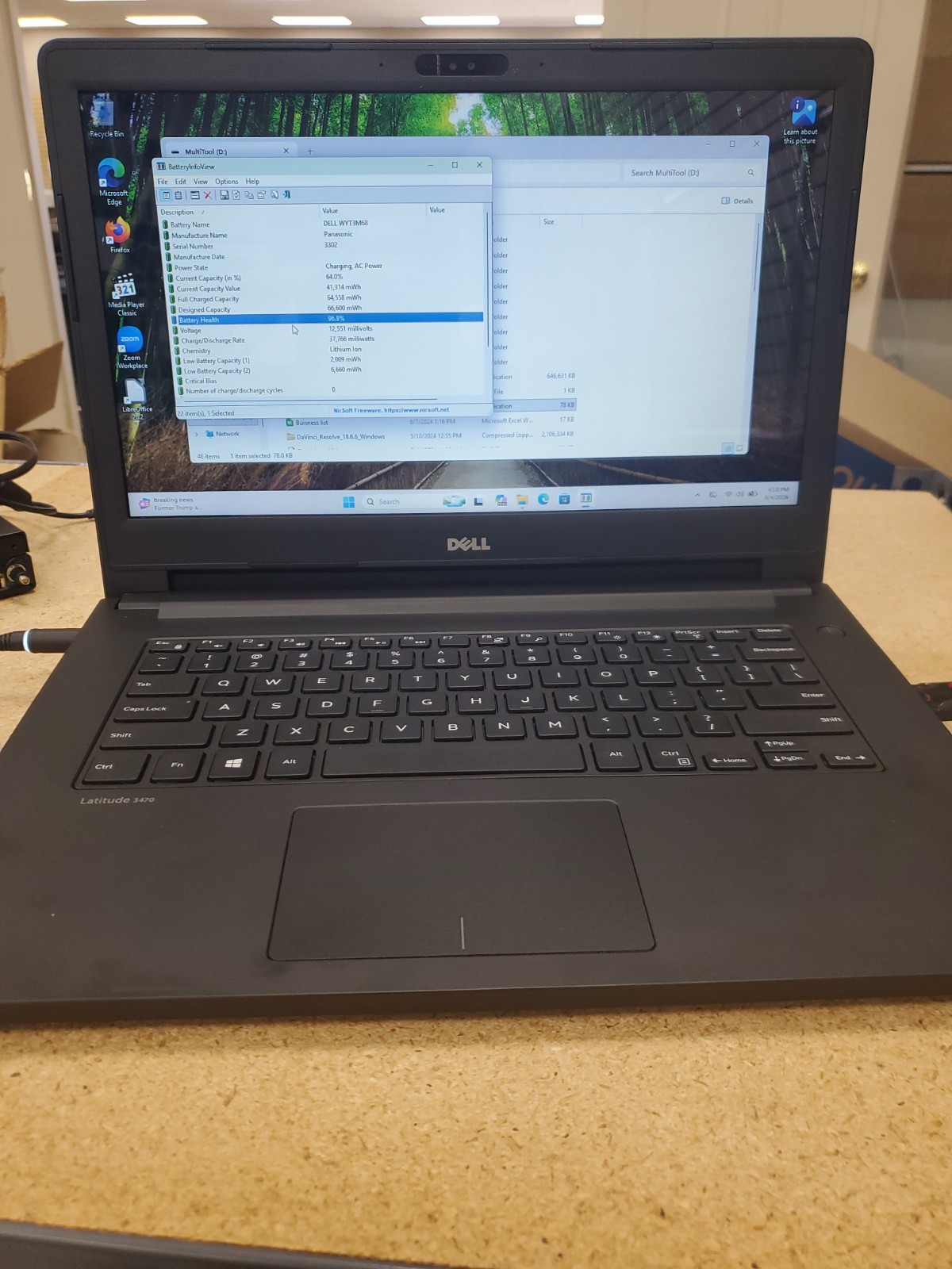 DELL LATITUDE 3470 14″ CORE I7-6500U 8GB RAM 120GB SSD WINDOWS 11P 060426-3