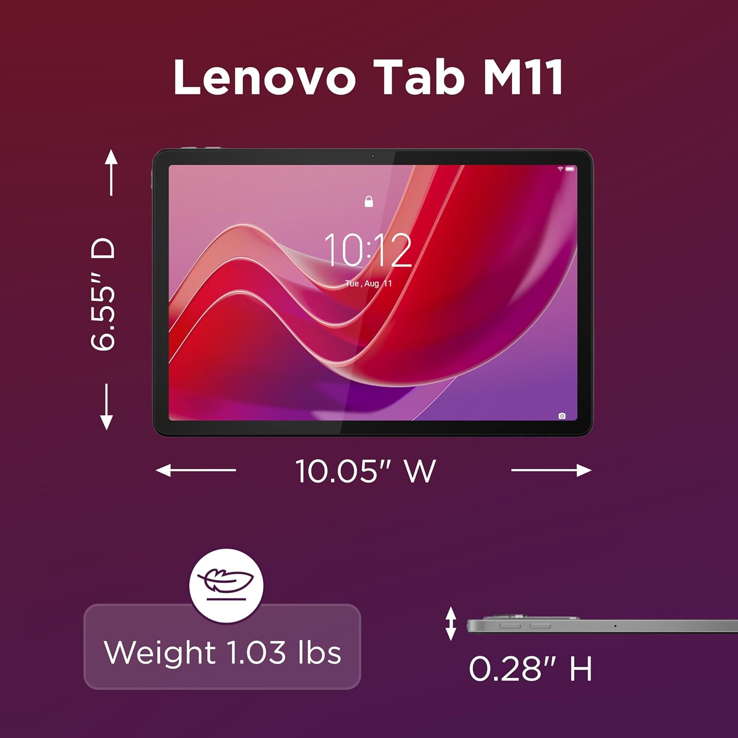 Tab M11, 11” Display, Mediatek Helio G88 Octa-Core, 4GB RAM, 128GB SSD, 1920X120
