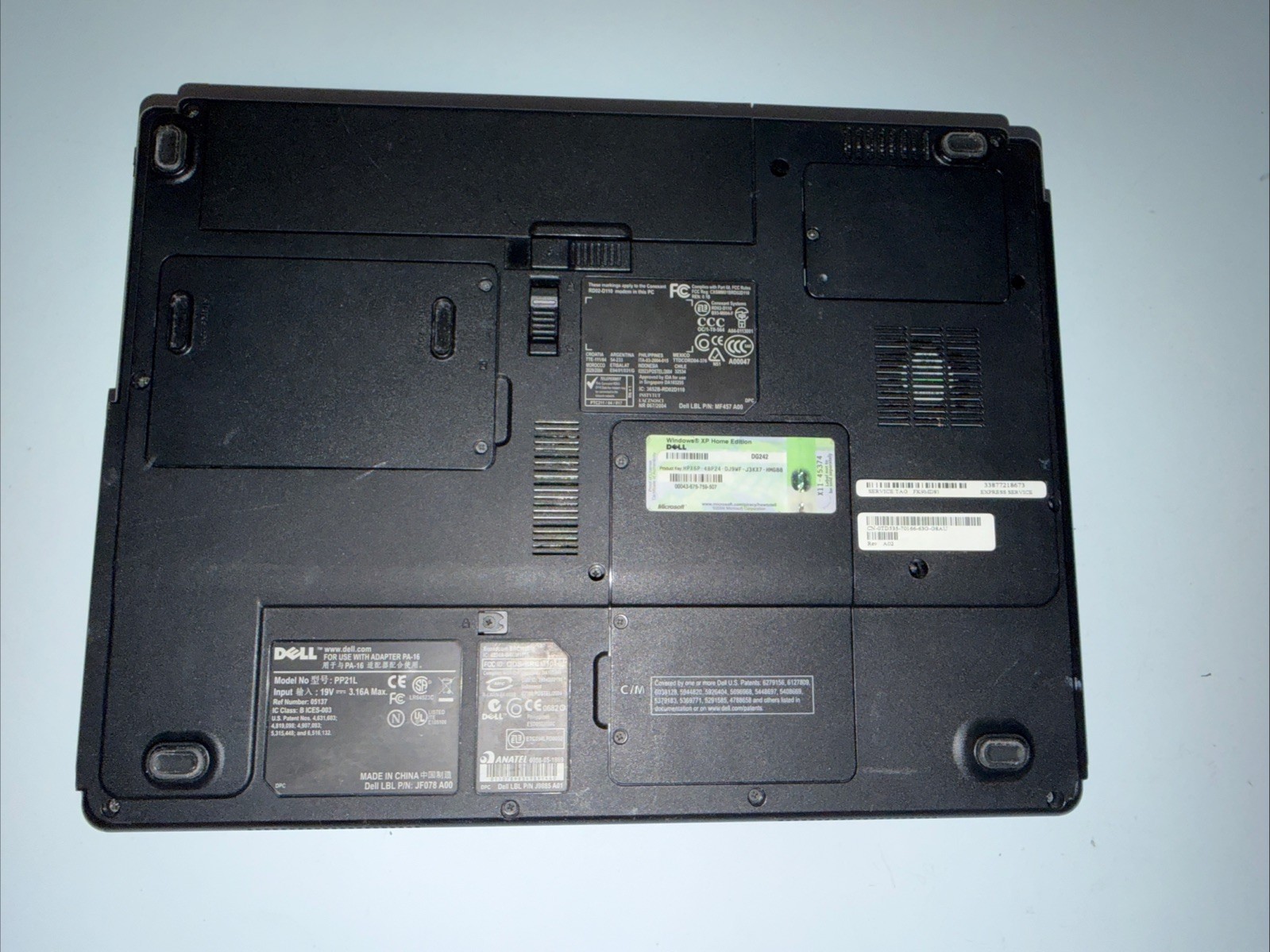 DELL INSPIRON PP21L B120 Laptop Untested As Is! For Parts Or Repair!
