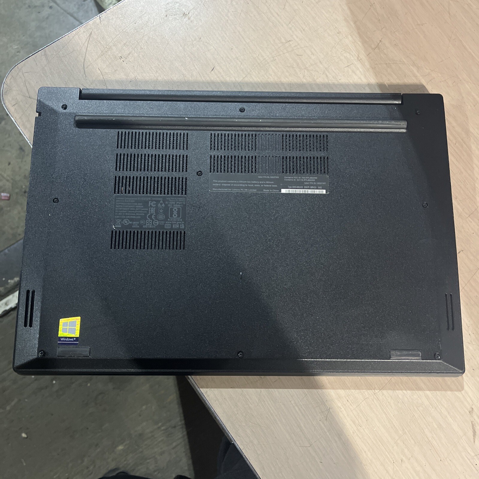 THINKPAD LENOVO E580 INTEL CORE I3-7020U 2.30GHZ 8GB RAM NO HD