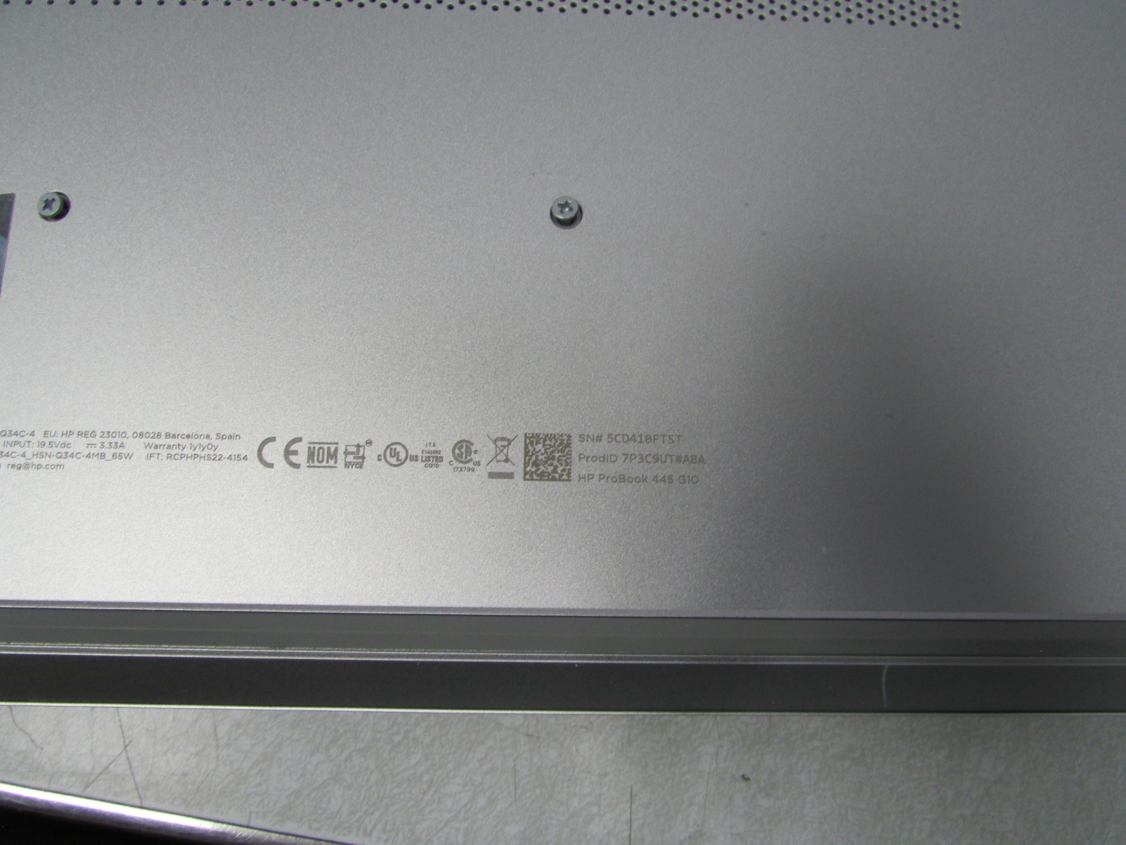 HP ProBook 445 G10 14″ AMD Ryzen 5 7530U @2.00G 16GB RAM NO SSD For Parts READ