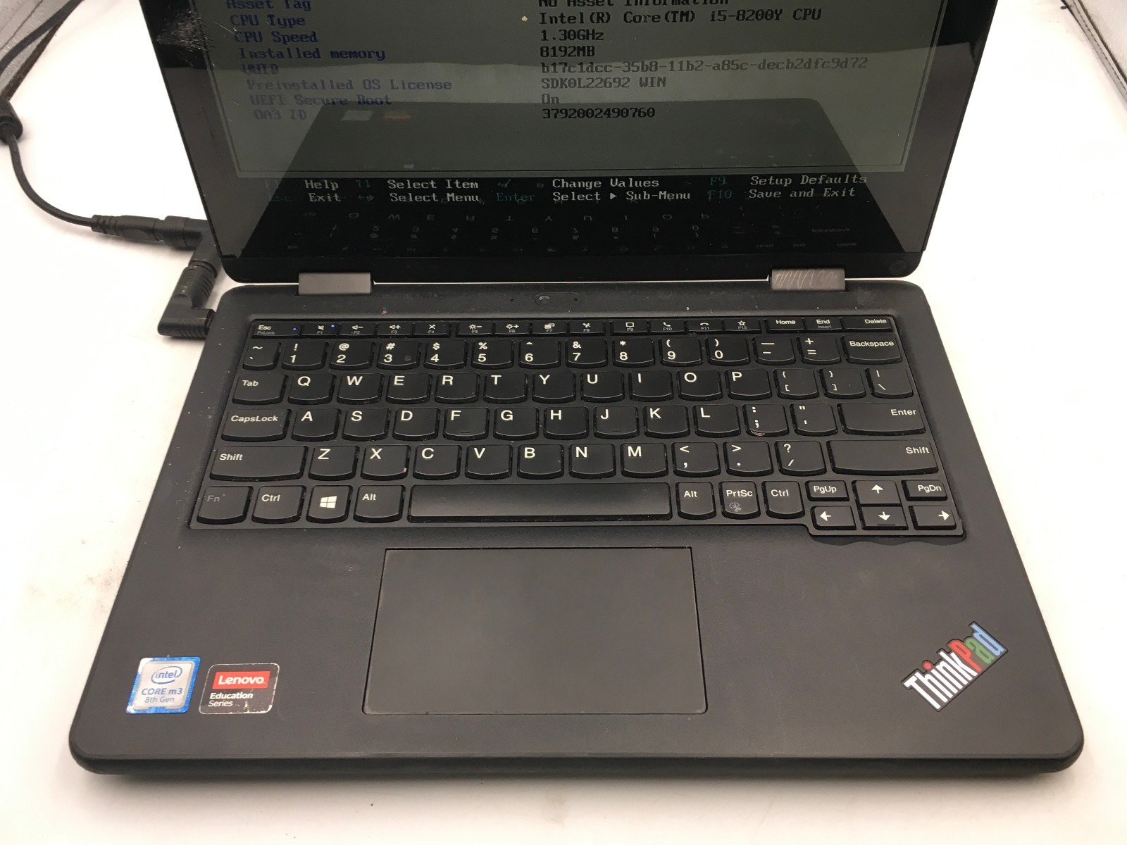 LENOVO THINKPAD 11E YOGA GEN 6 -BOOTS TO BIOS- INTEL i5 8100Y – 8GB RAM -READ-BB