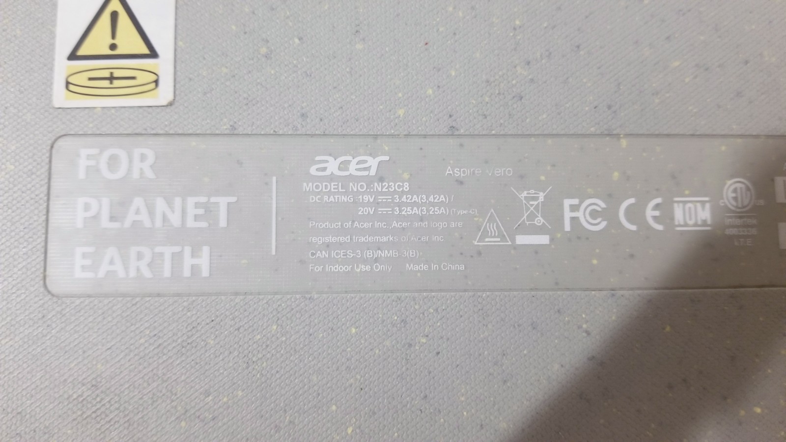Acer Aspire Vero 15.6 13th Gen i7 10-Core, 16GB RAM, 512GB SSD, 100% batt health
