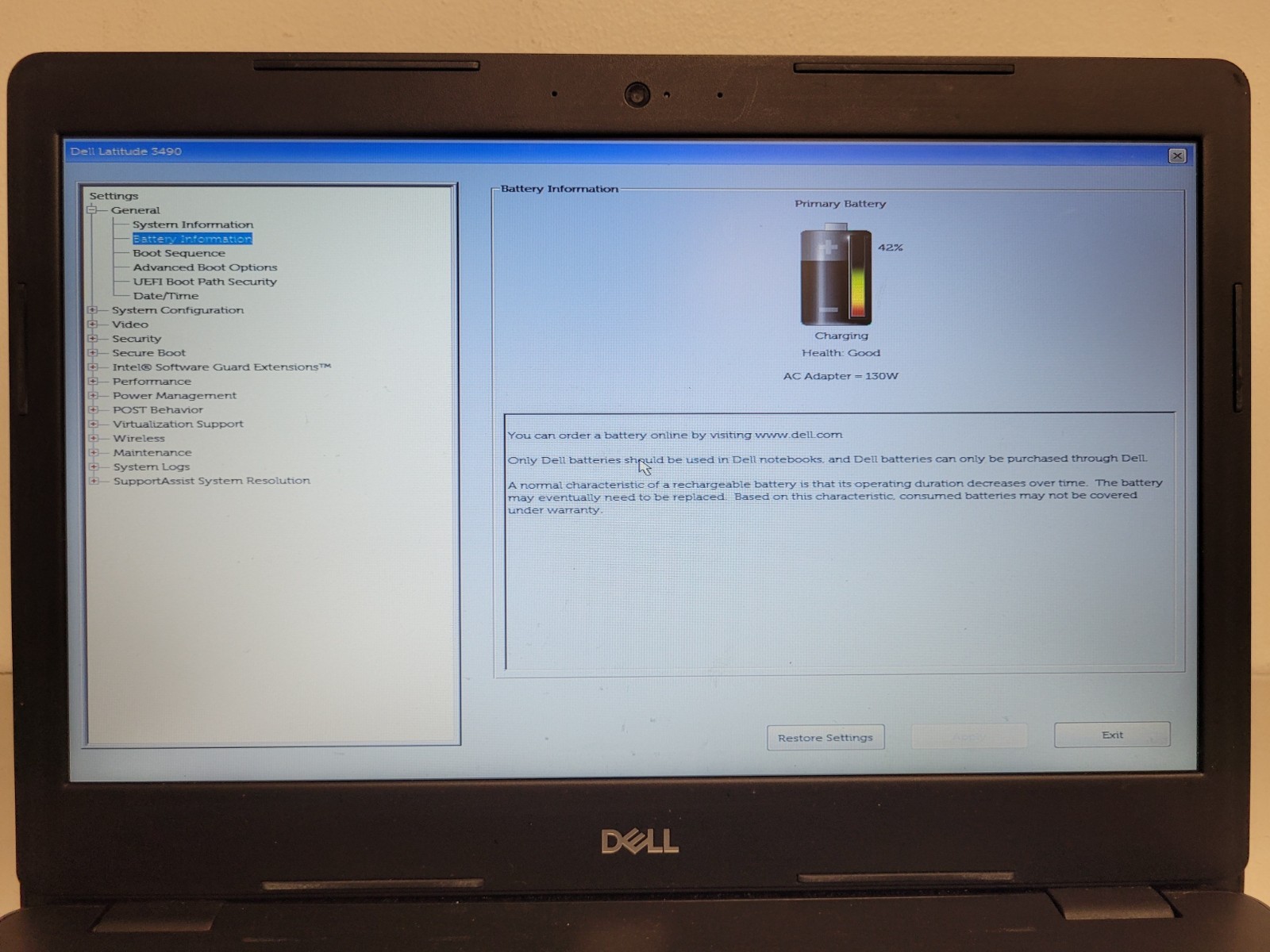 Dell latitude 3490 14″ i3-7020u 2.3ghz 8gb ram 128gb ssd w11p Used JMYWWS2