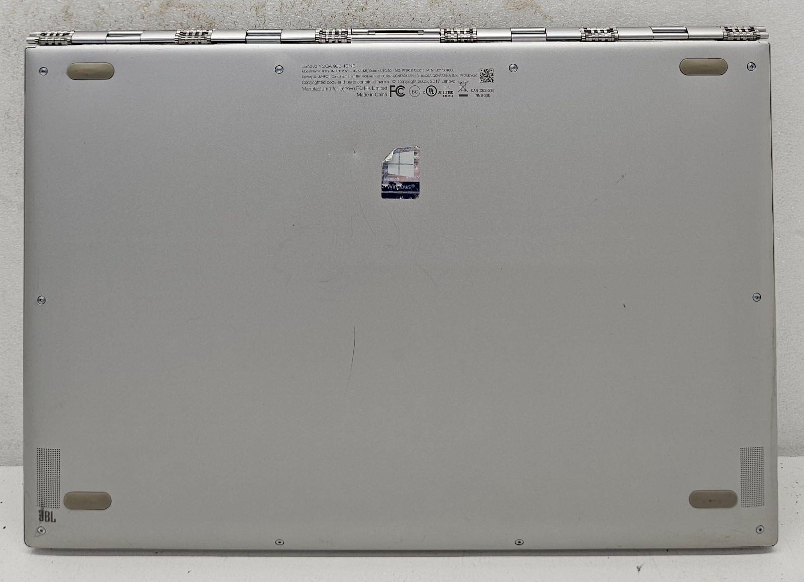 Lenovo Yoga 920-13IKB Laptop Intel Core i7-8550U 16GB Ram 512 NVMe NO OS (FL)