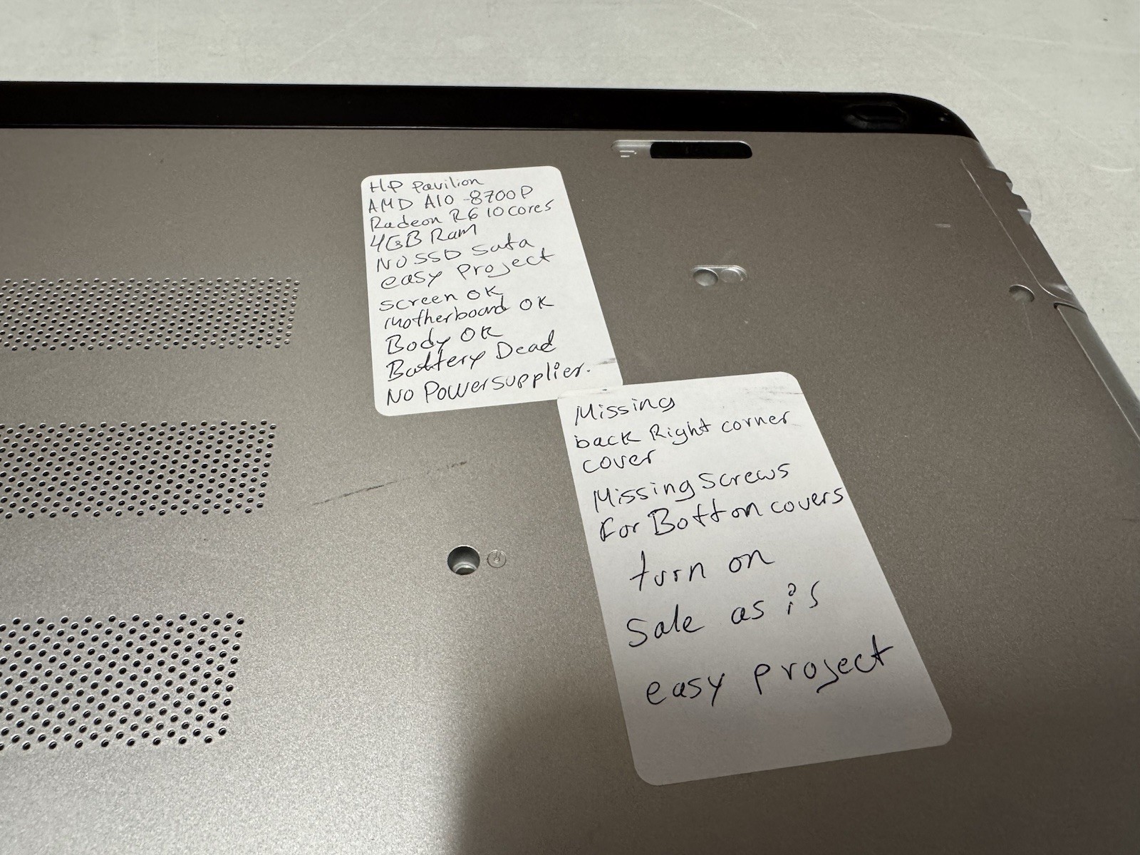 HP Pavilion AMD A10-8700P 4GB NO SSD | Boots | Parts Repair