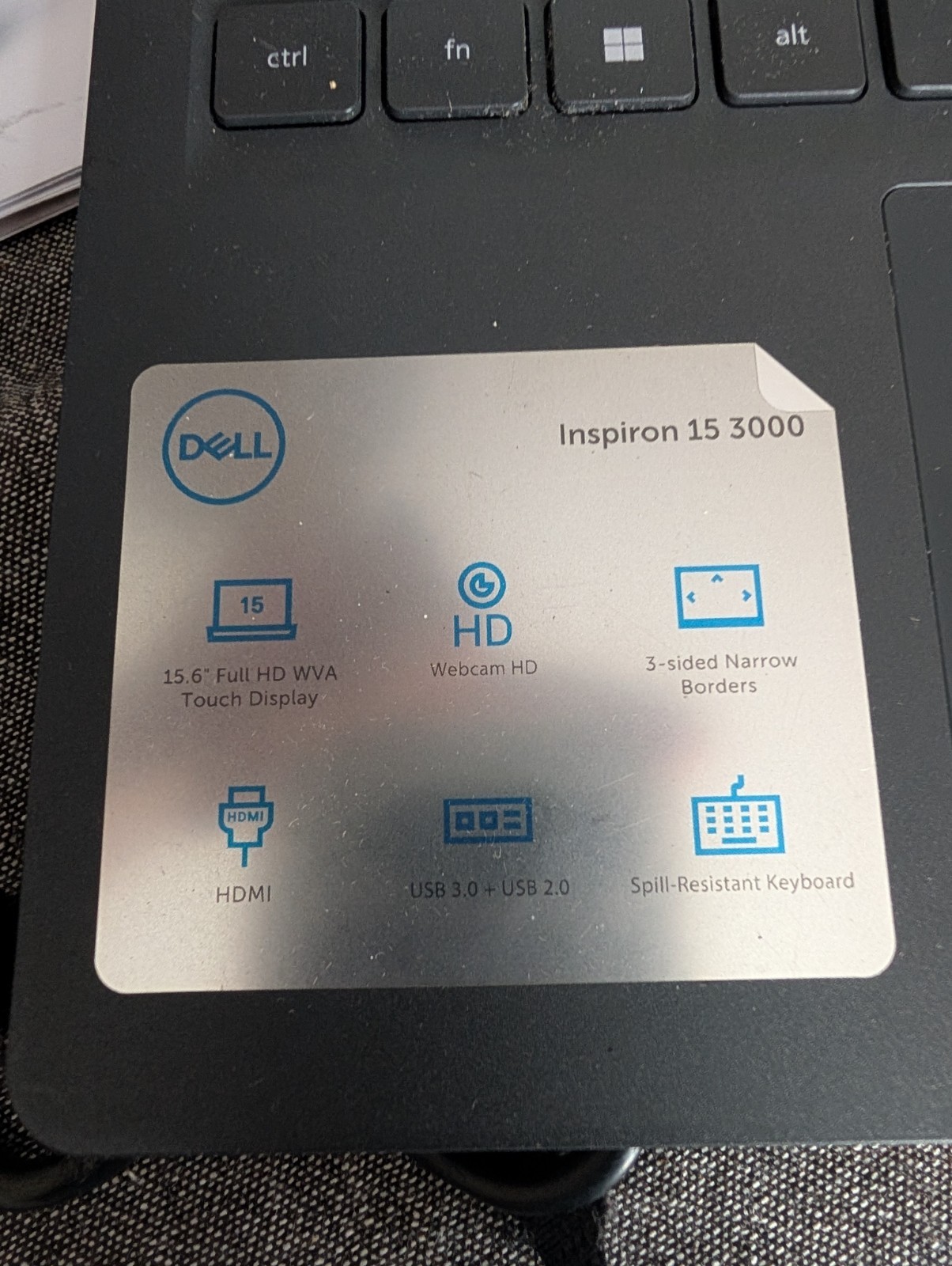 Dell Inspiron 15 3511 i5-1135G7 16GB RAM 1TB HDD Win 11 Home iRISx Touchscreen