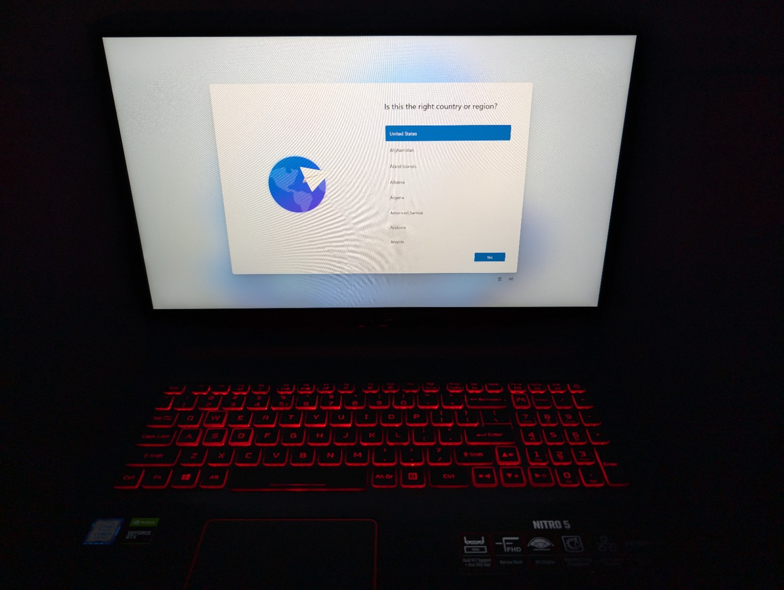 Acer Nitro 5 15.6in Gaming Laptop i5 9th Gen GeForce GTX FHD Windows