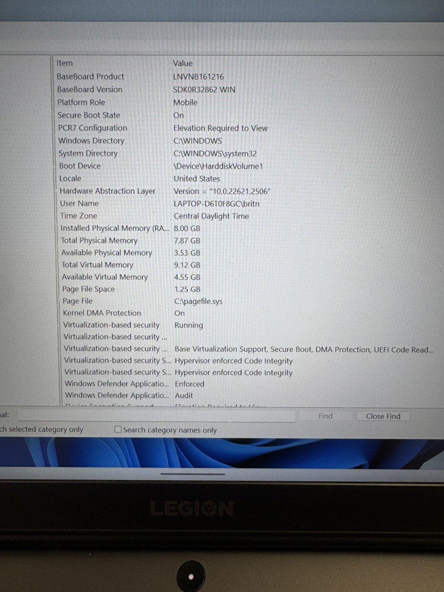LENOVO LEGION 5 15IMH05H (B04039962)