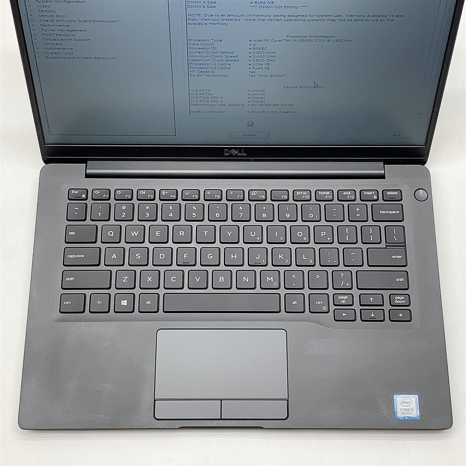 Dell Latitude 7400 Laptop Intel i5 8265U 1.60GHZ 14″ FHD 8GB NO HDD BIOS LOCKED