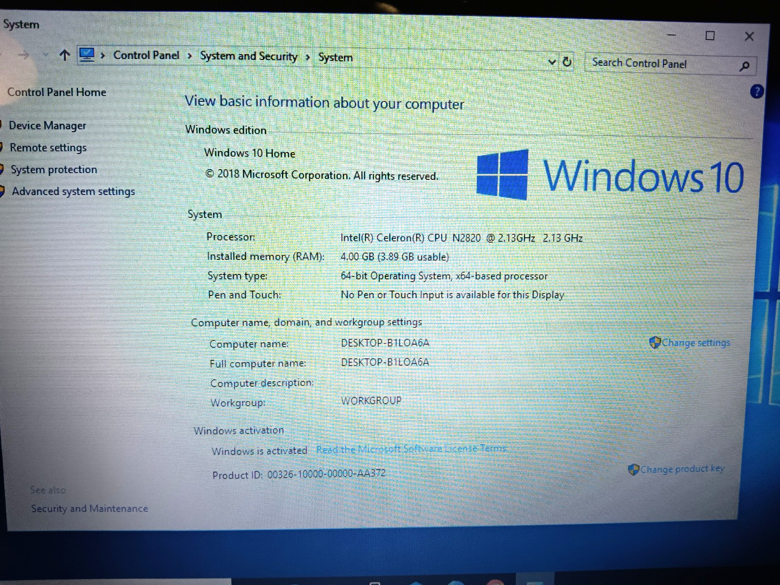 Toshiba C55-A5105/Celeron N2820 2.13ghz/4gb/320gb/Windows 10 Home/Webcam/BT/15.6