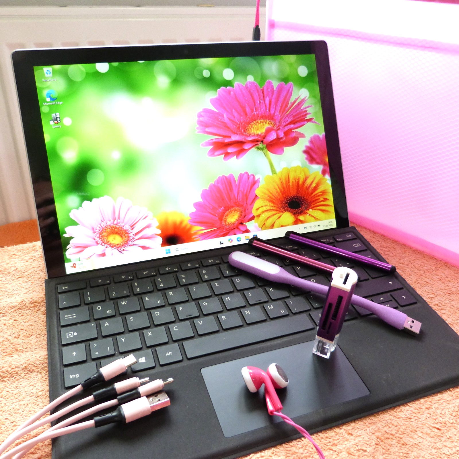 XL LOT PINK Surface Pro 5 POWER 128GB Convertible 12″ 2K TOUCH Windows 11