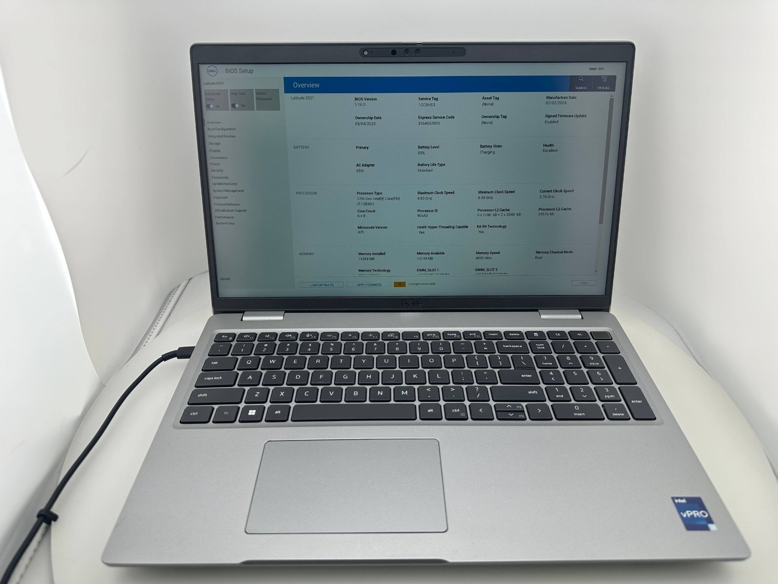 Dell Latitude 5531 Core i7-12800H 16GB RAM 512GB SSD Win 11 Pro Keyboard Marks
