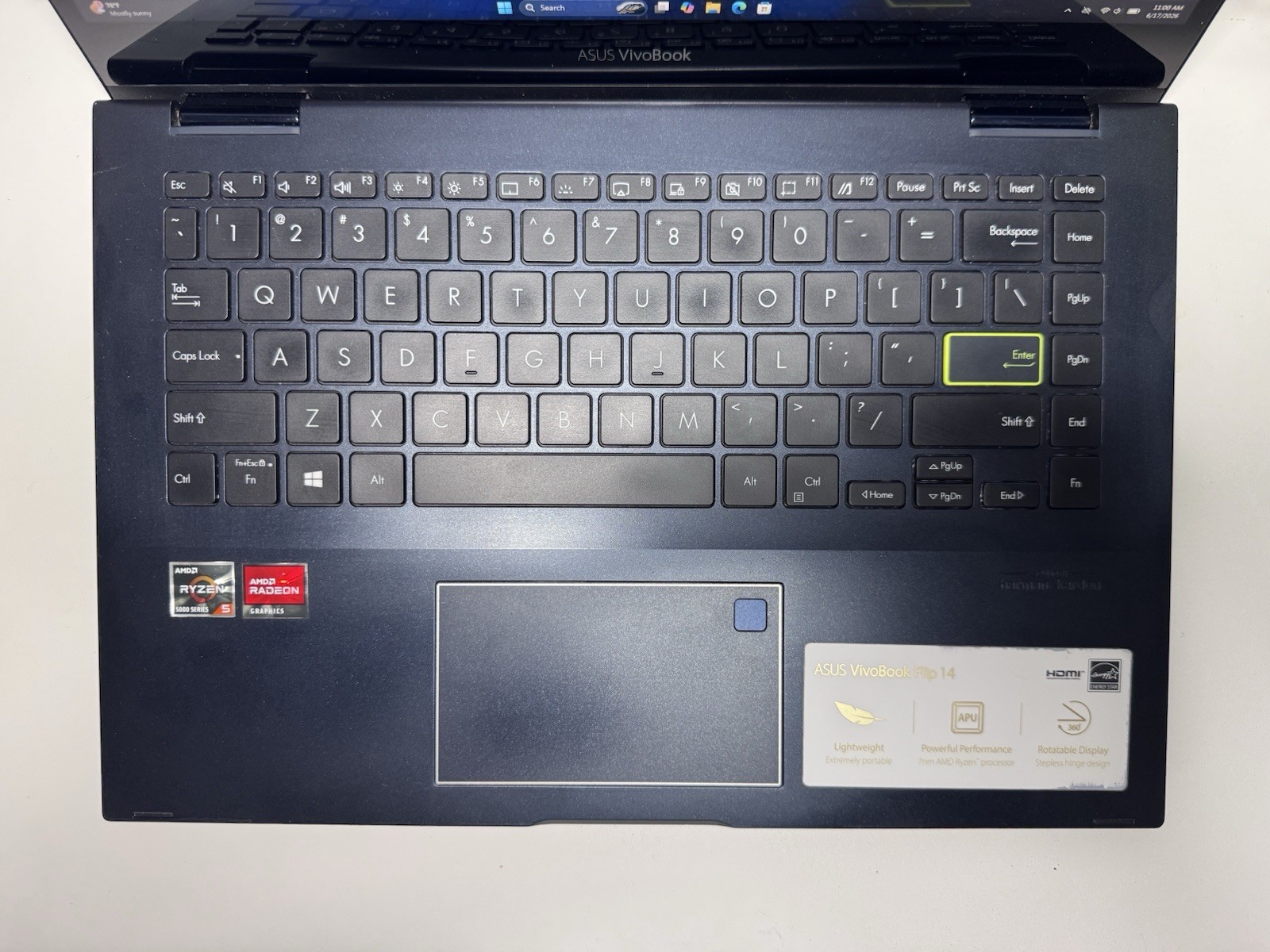 ASUS Vivobook 14 Flip 14-inch Touchscreen Convertible Laptop Ryzen 5 5500U 8/256