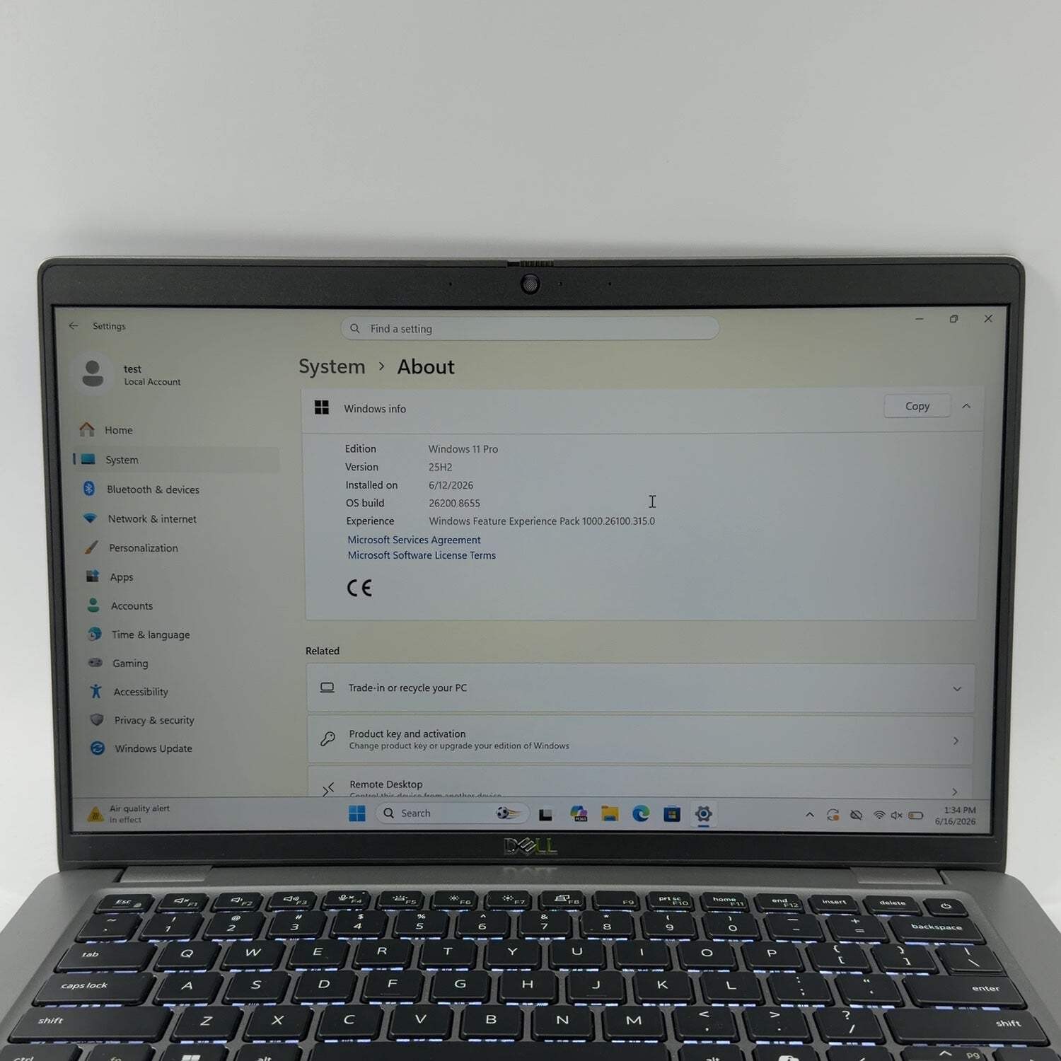 Dell Latitude 5450 14″ Core Ultra 7 155U 1.7GHz 16GB RAM 256GB SSD