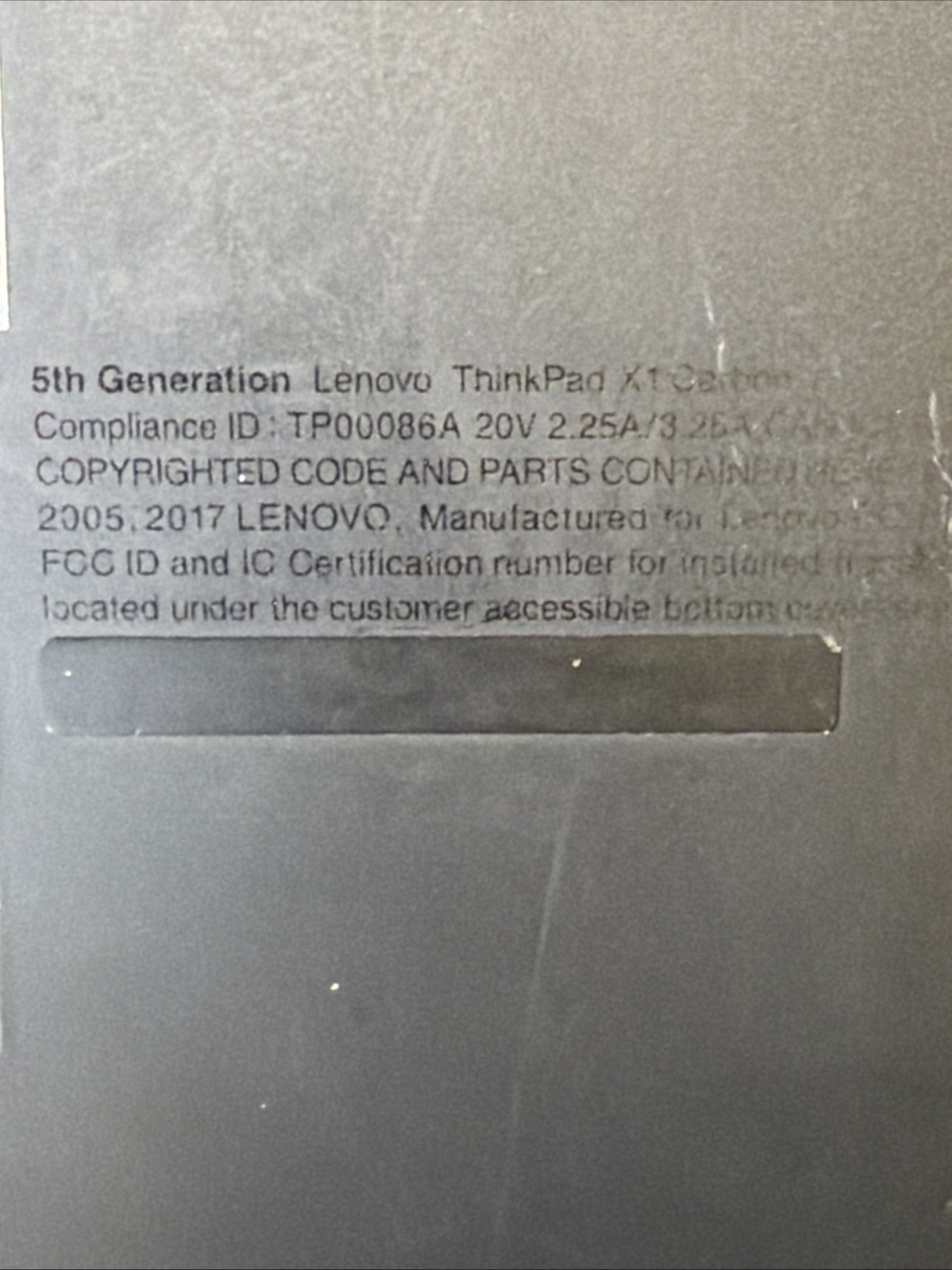Lenovo ThinkPad X1 Carbon 5th Gen 14″ i7-6600U No SSD 8GB Ram NO OS/BIOS LOCKED