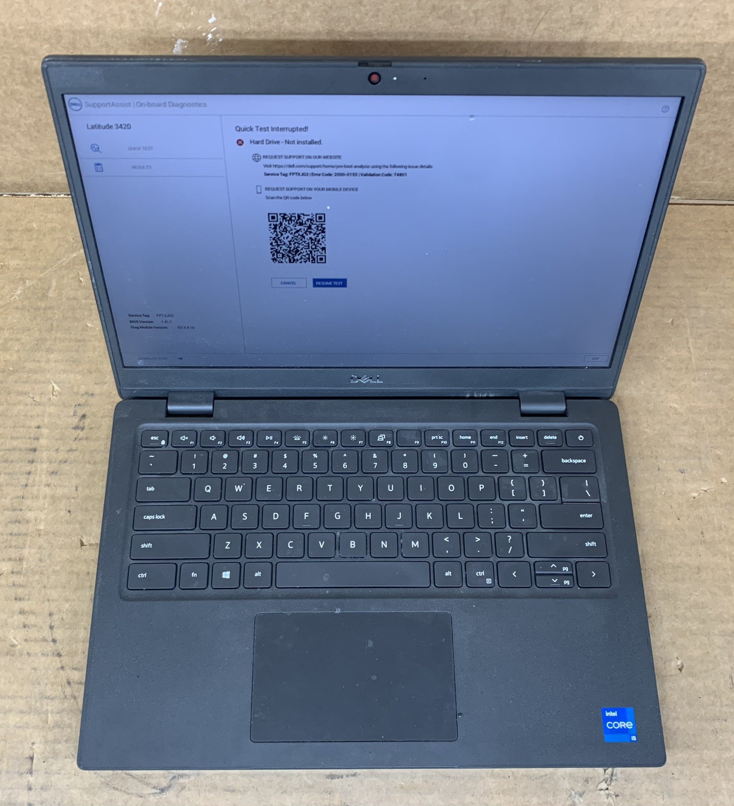 Dell Latitude 3420 Intel Core i5-1135G7 NO RAM NO SSD NO OS *FOR PARTS/REPAIR*