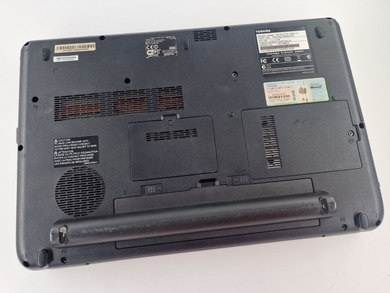 Lenovo Satellite L500-1V1 Full Computer For Parts Notebook Laptop 1A215697K