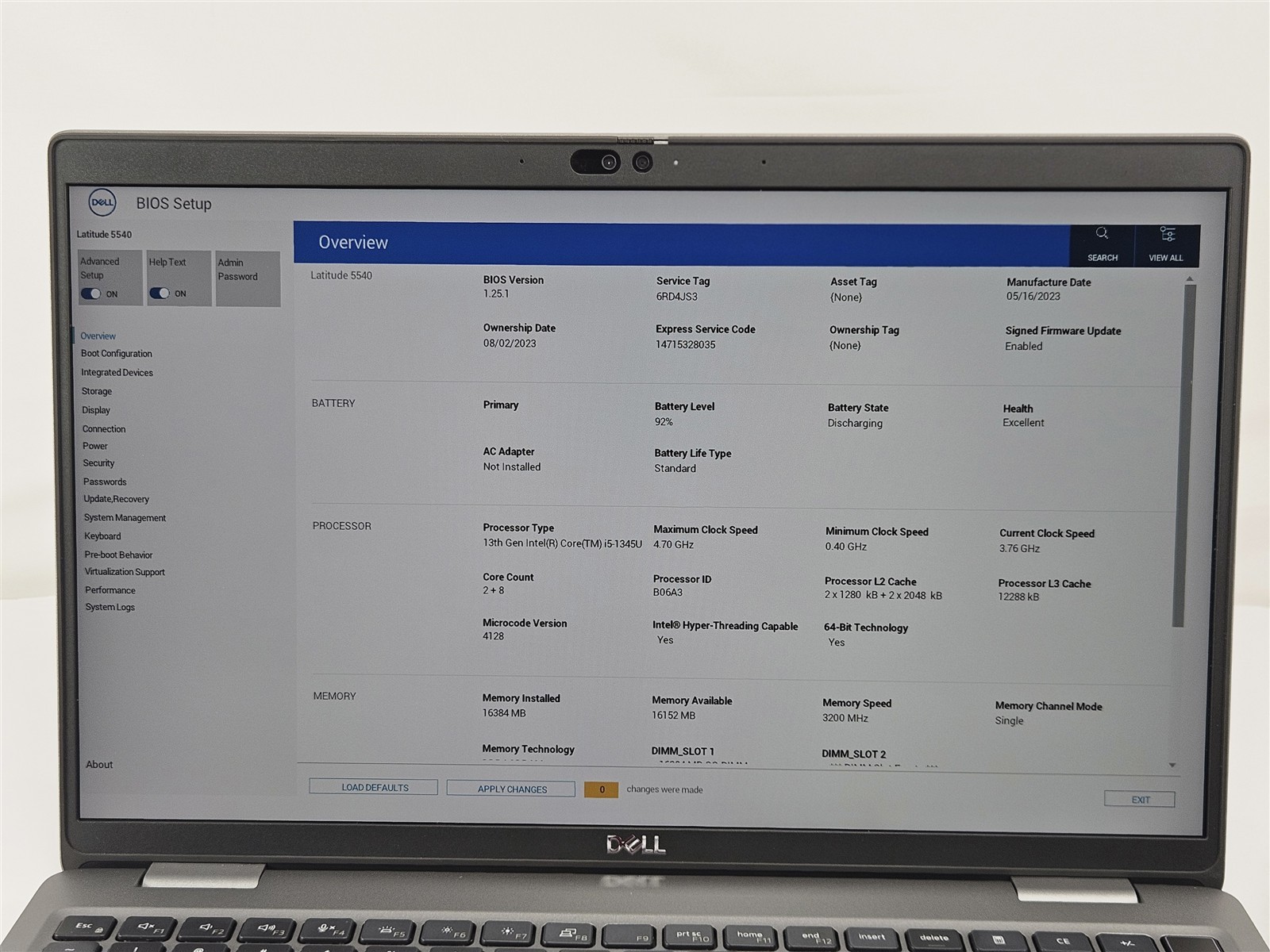 Dell Latitude 5540 i5-1345U 1.6GHz 256GB SSD 16GB 15.6″ Fingerprint Reader