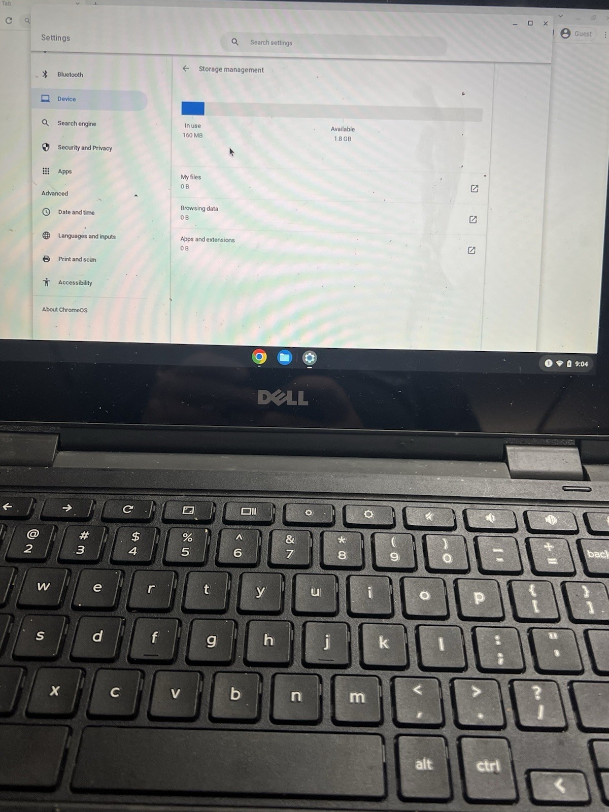 dell chromebook W Charger 4GB