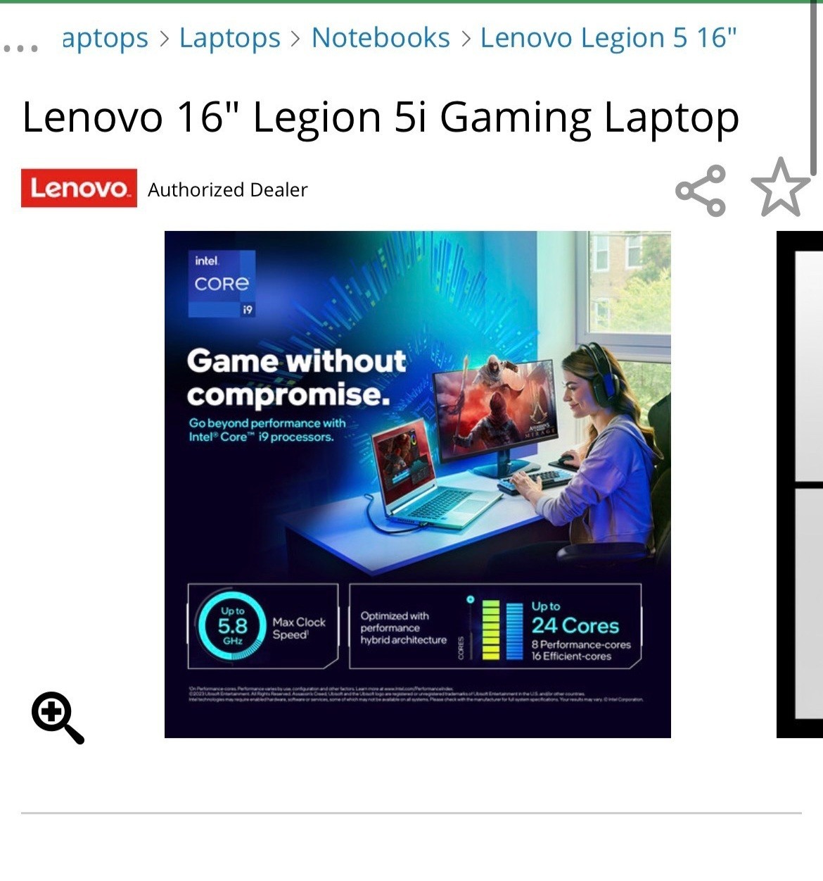 Lenovo Legion 5i Gaming Laptop. All details in photos