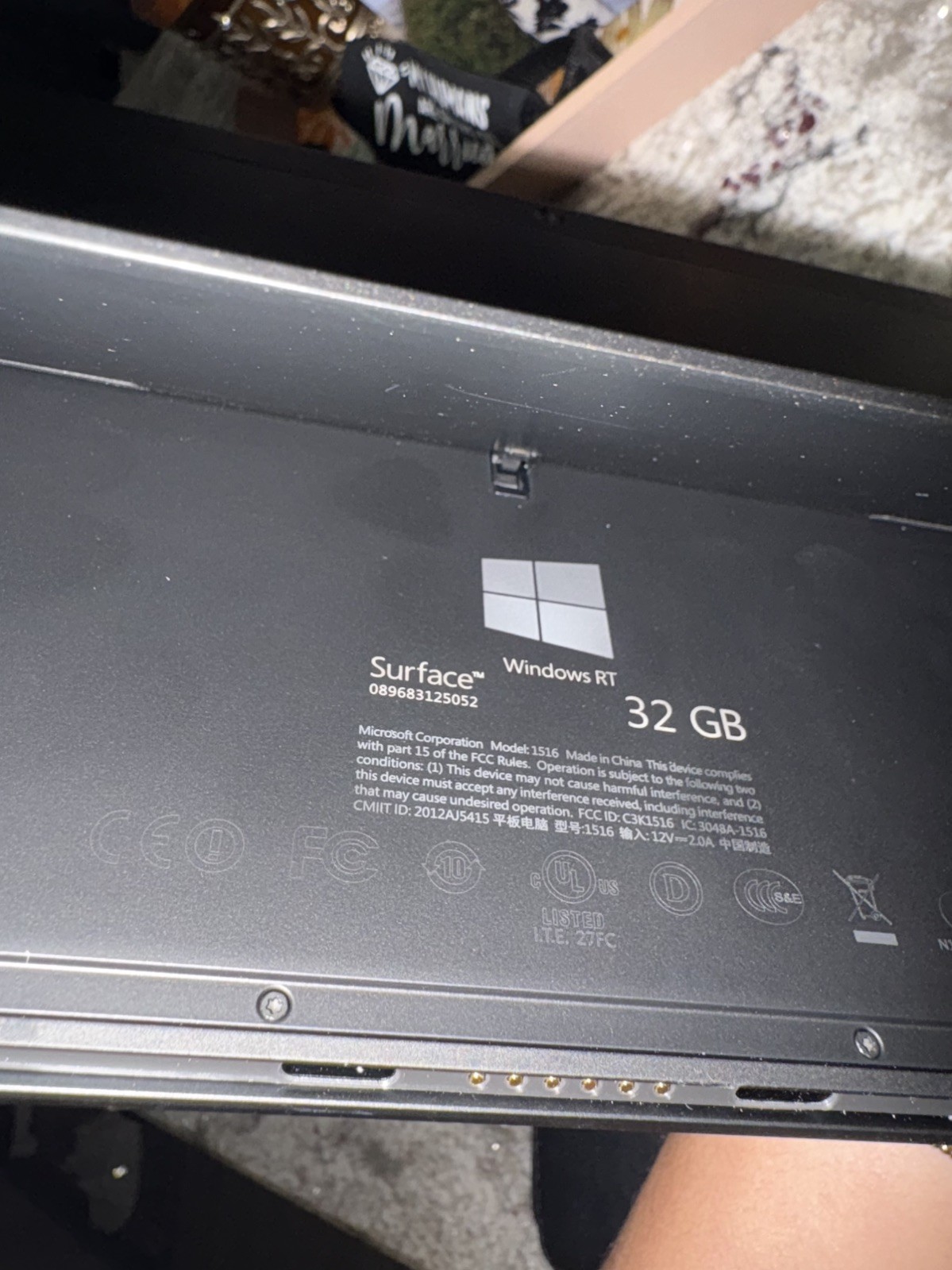 Microsoft Windows Surface RT 1516 10.6″ 3 Quad Core 1.3GHz 2GB RAM 32GB SSD