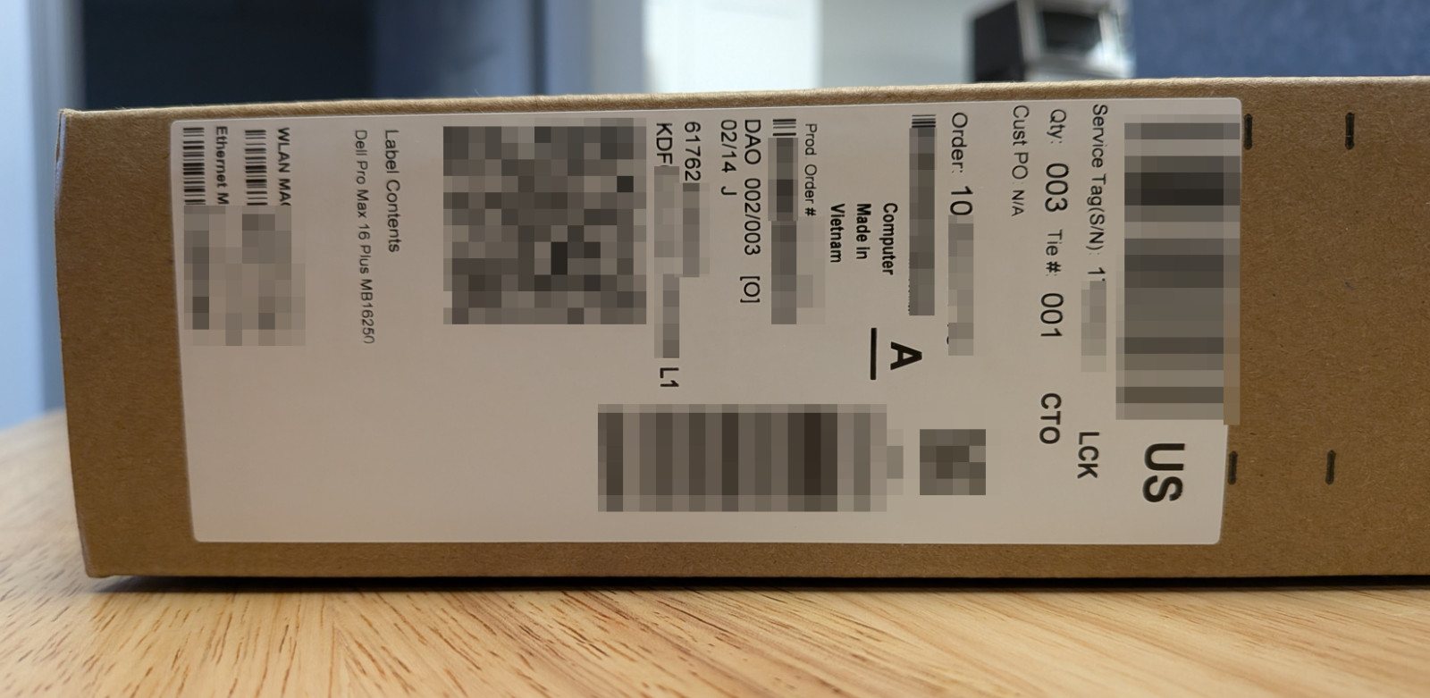 Dell Pro Max 16 Plus OVERSTOCK MB16250 New Sealed Box Warranty Transfer Include