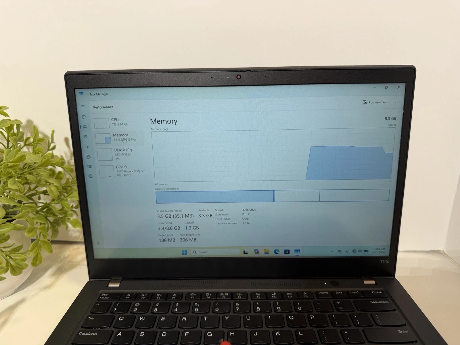 Lenovo ThinkPad T14s Gen 2a Ryzen 5 Pro 5650U 8GB/512GB SSD Windows 11 Pro