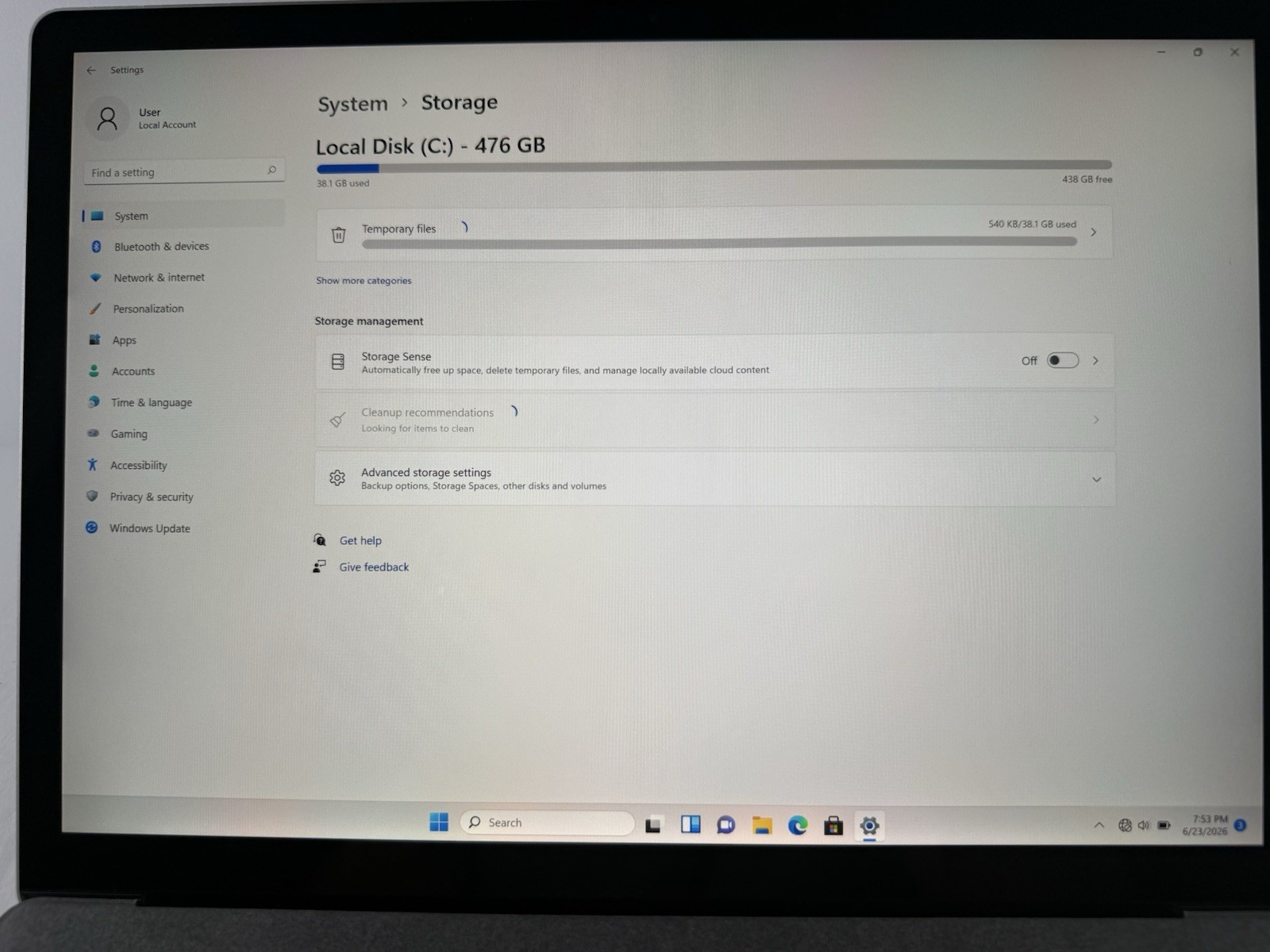 Microsoft Surface Laptop 5 13.5” 1950 Intel Core i7-1265U 16GB RAM 512GB NVME
