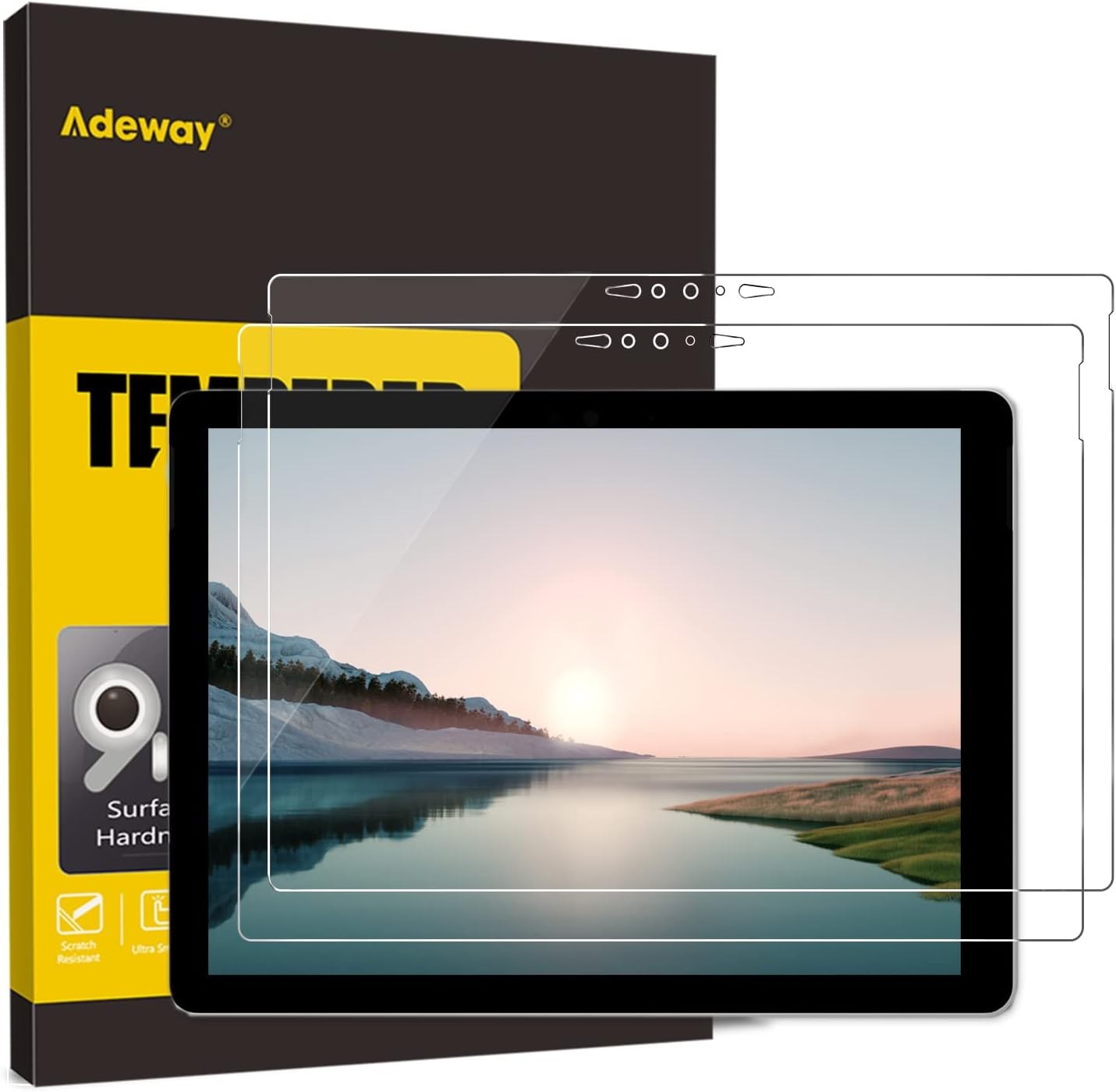 UltraGlass 9H+ Screen Protector for Microsoft Surface Pro 12 inch – 2 Pack