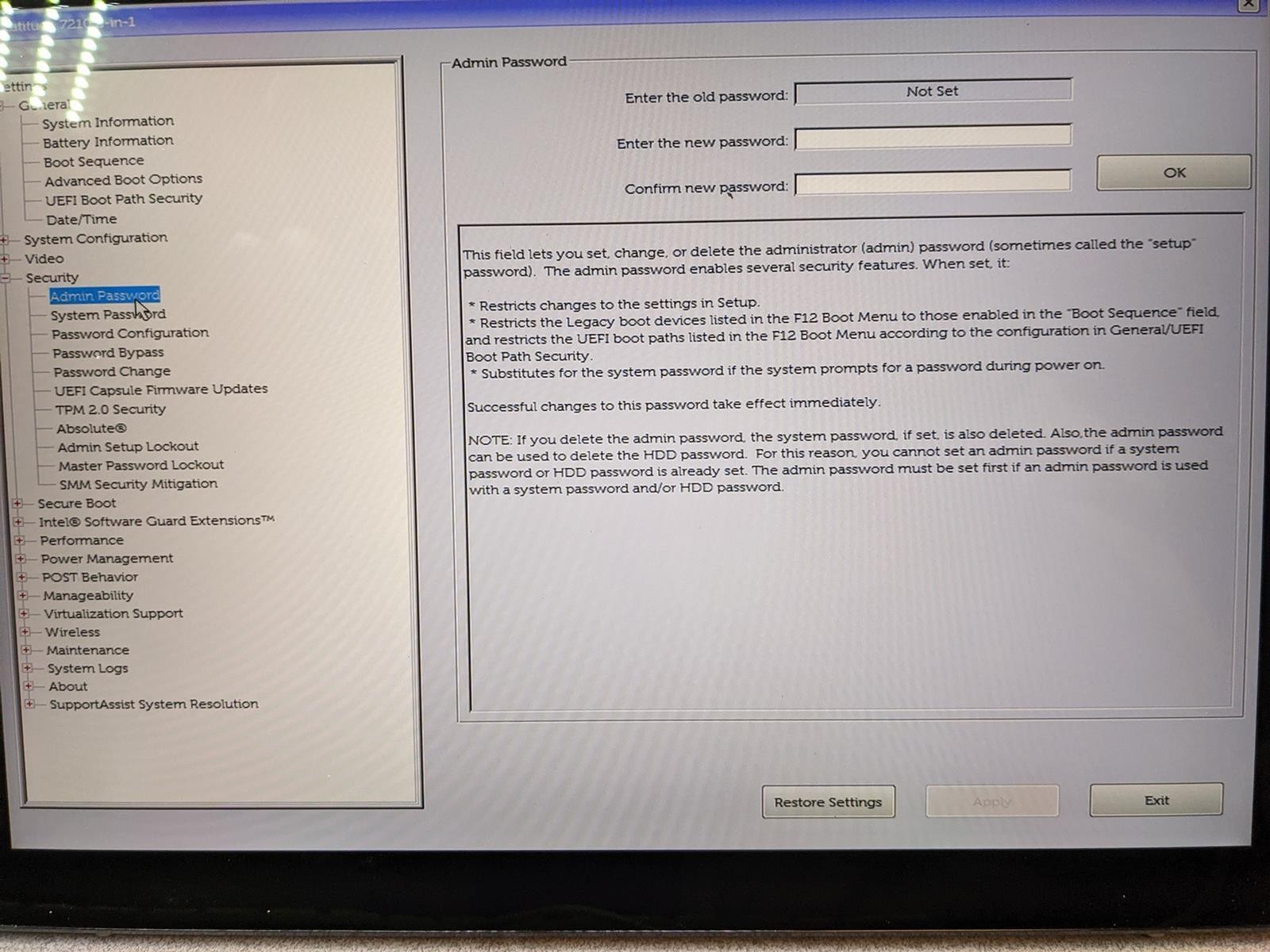 DELL LATITUDE 7210 2-IN-1 i5-10310U @ 1.70GHz, 8GB RAM, NO HDD/OS