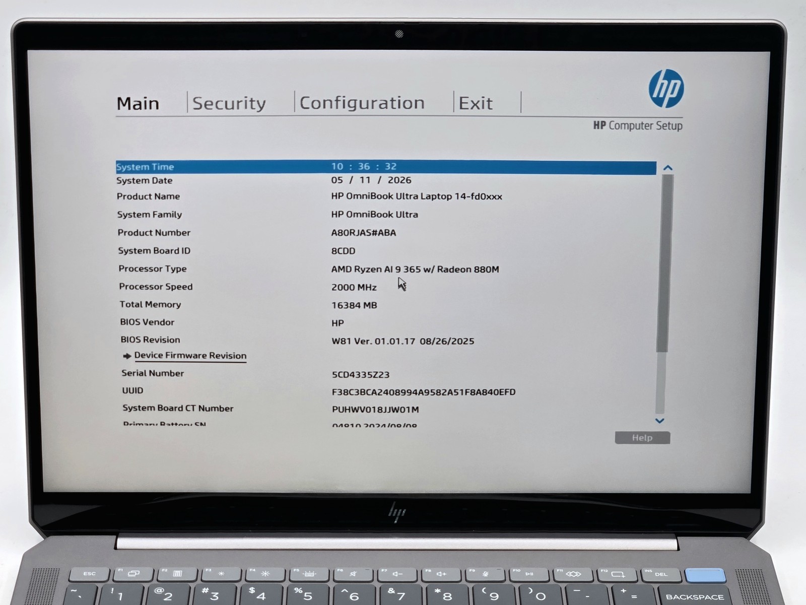 HP OmniBook Ultra 14-fd0052xx 14″ 2240 x 1400 Touch RYZEN AI 9 365 1TB 16GB W11P