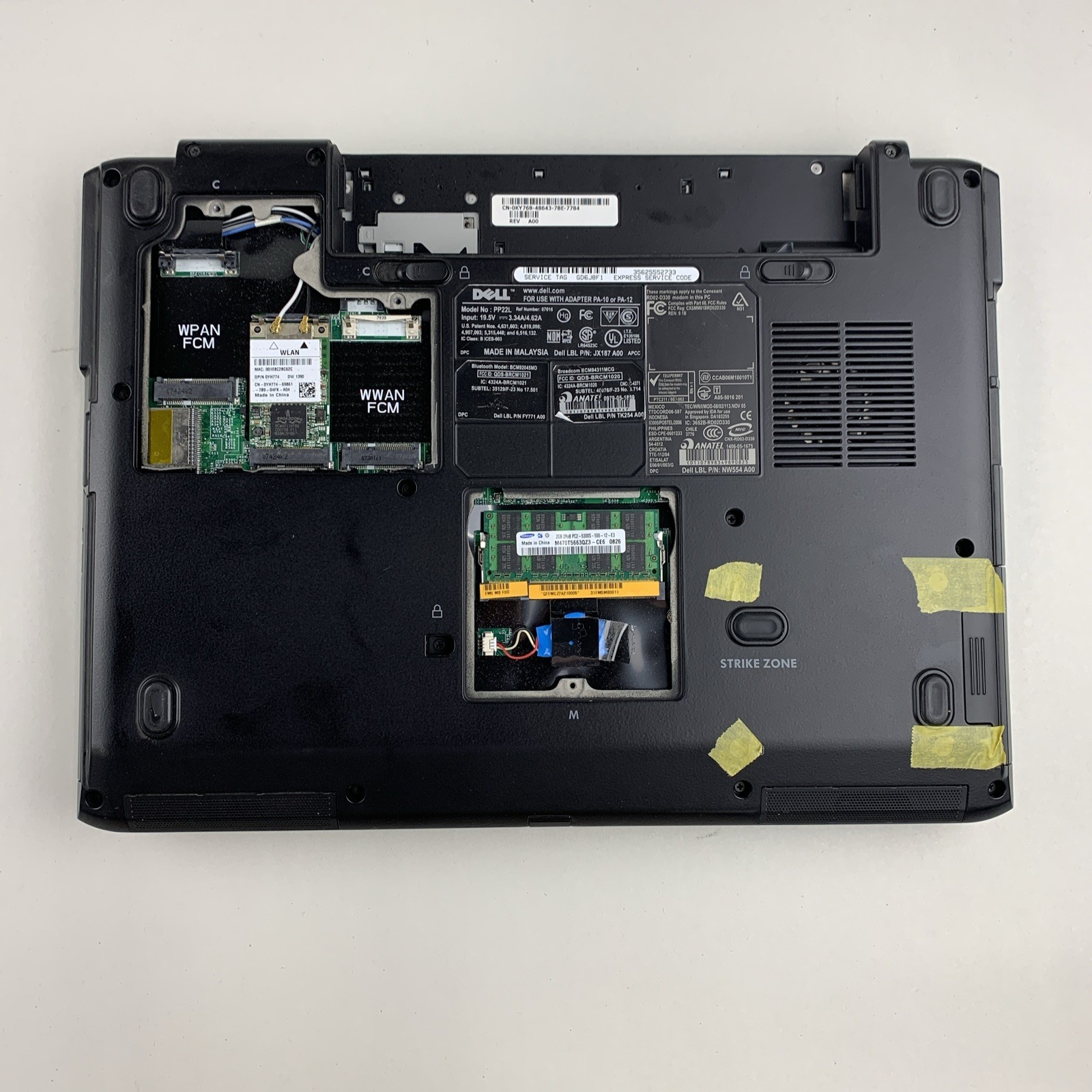 Dell Inspiron 1520 Core 2 Duo-06FD 2.00GHz 3GB RAM 15.6″ No Battery No HDD/OS