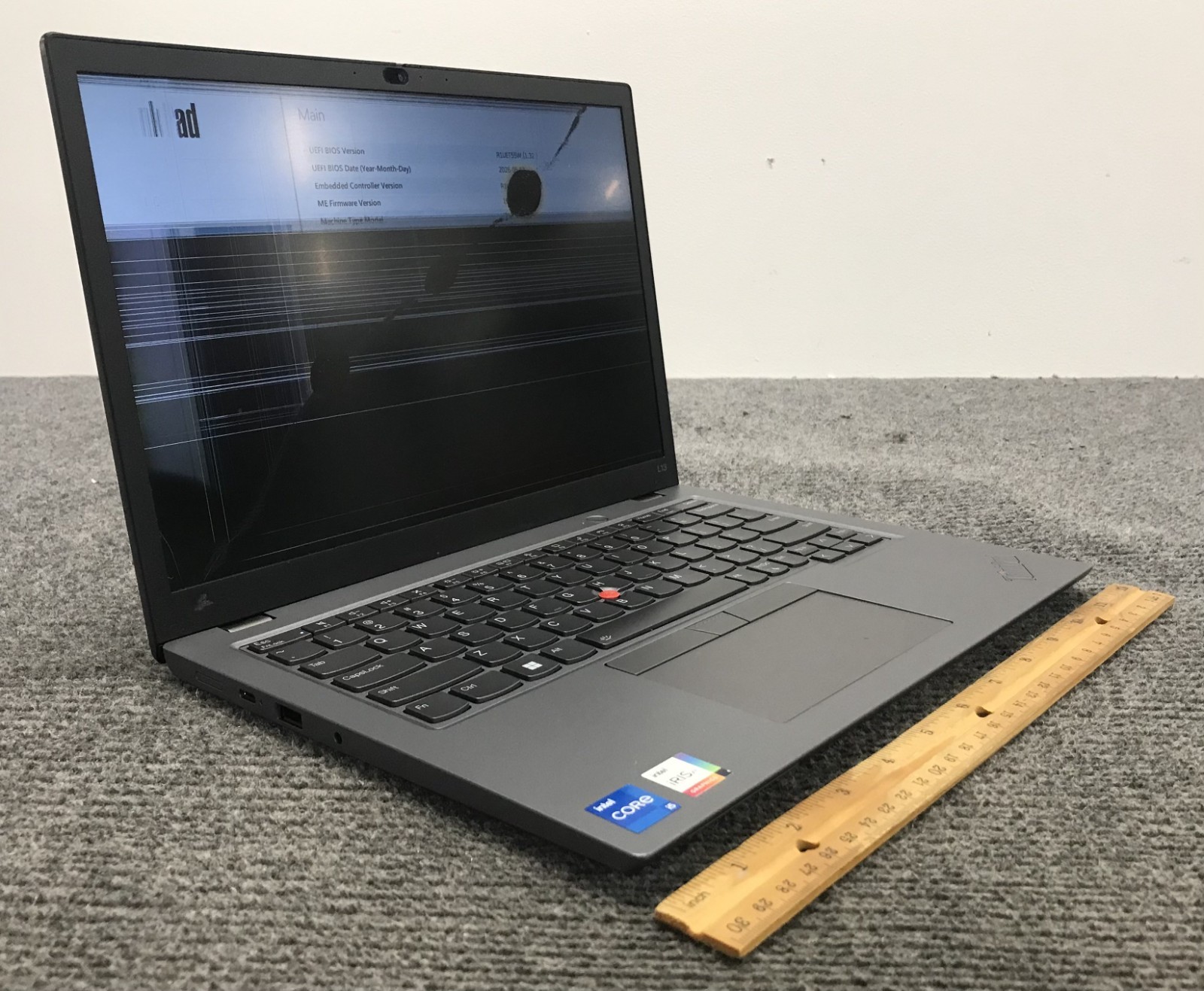 Lenovo ThinkPad L13 Gen 3 13.3″ Laptop i5-1235U 16GB RAM 256GB NVMe, As Is