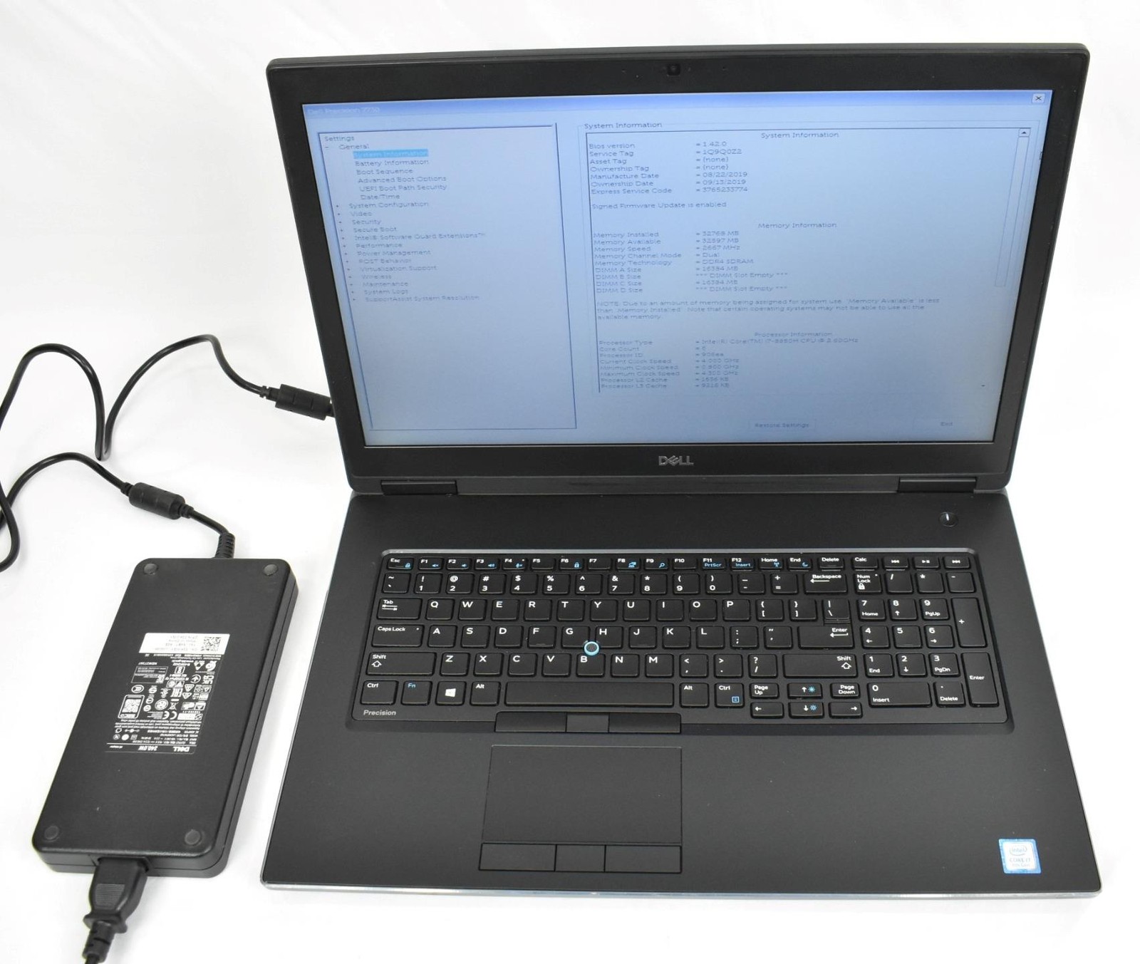 Dell Precision 7730 i7-8850H 2.6GHz 32GB 256GB SSD No OS 17.3″ Quadro P3200