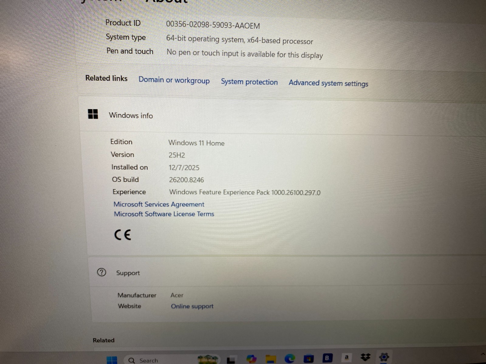 Acer Aspire 5 A515-43-R19L | 15.6″ FHD | AMD Ryzen 3 3200U | 4GB RAM | 128GB SSD