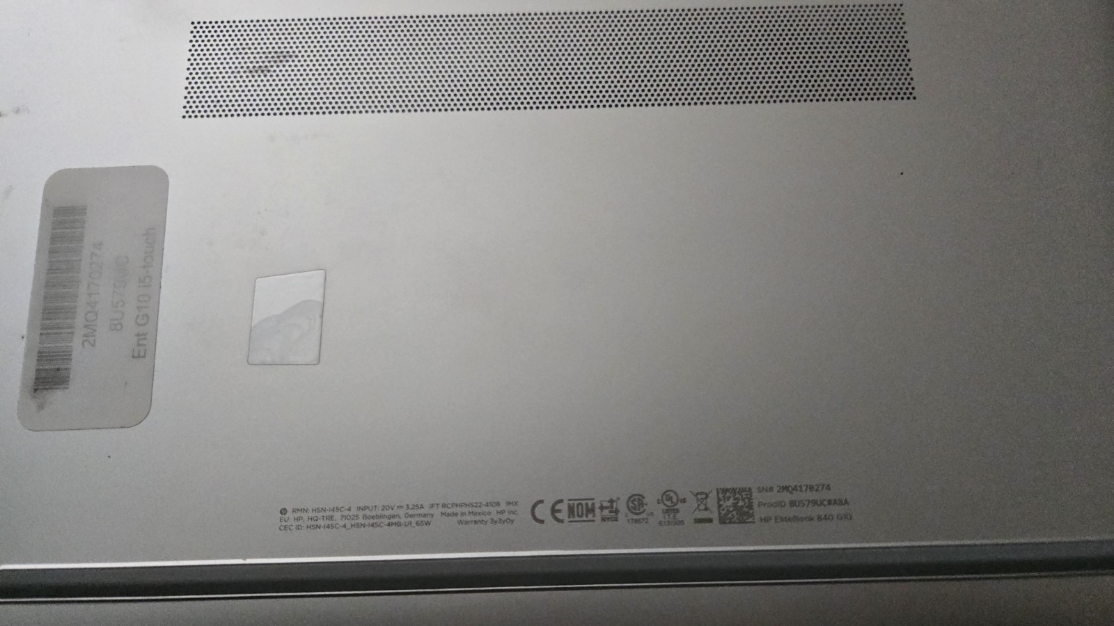 HP EliteBook 840 G10 14″ Laptop i5-1345U 16GB 477GB SSD Silver Win11 Pro Touch